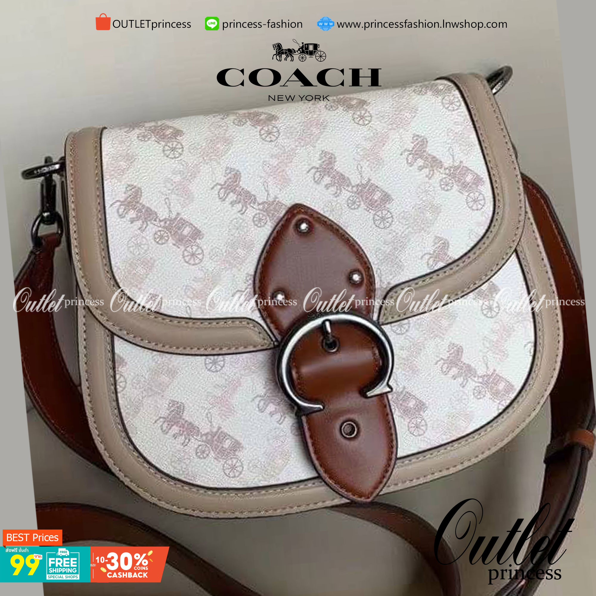 COACH 0745 Printed coated canvas and glovetanned leather