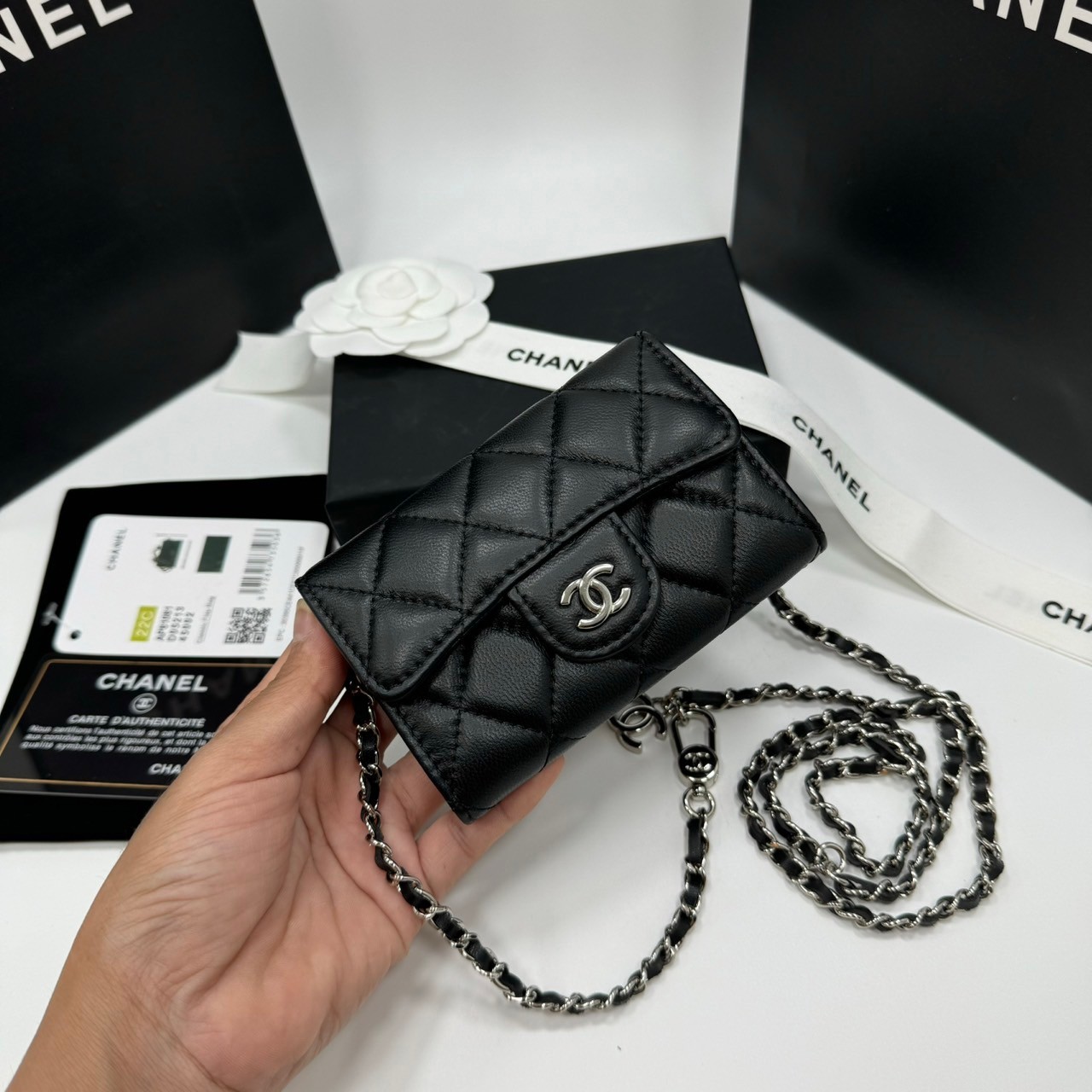 CHANEL mini wallet on chain crossbody กระเป๋าสตางค์พร้อมสายสะพายไซส์มินิ เกรดออริ 1:1 ใช้งานต่างประเทศได้ ภาพถ่ายจากงานขายจริง