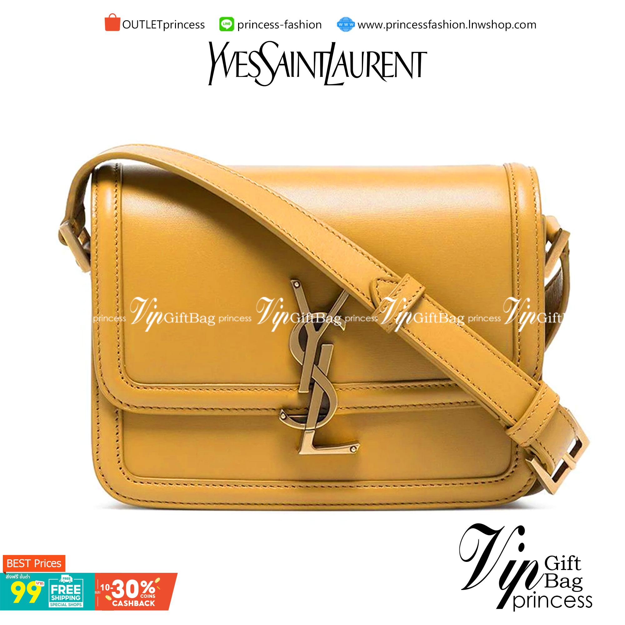 VIP GIFT 】หนังแท้ YSL SAINT LAURENT Saint Laurent small Solferino satchel crossbody bag