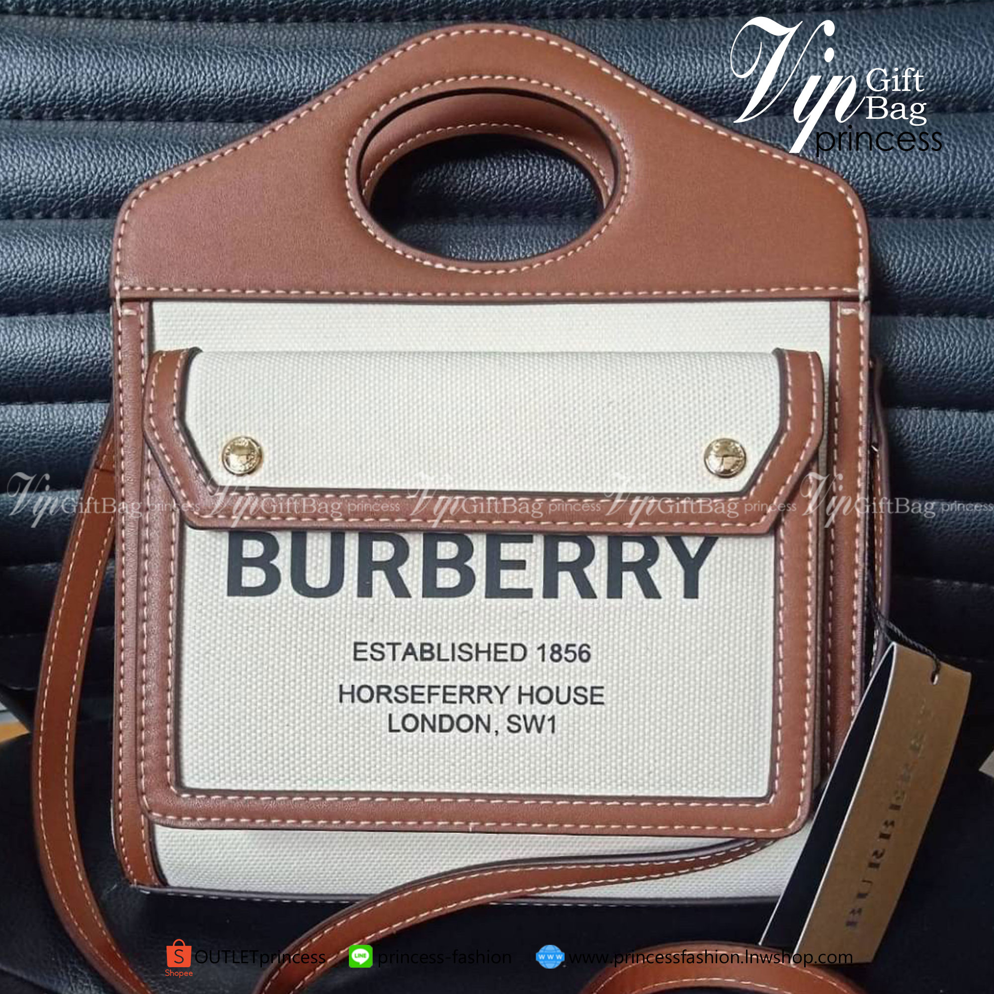 พรีเมี่ยมกิ๊ฟแท้ 100% BURBERRY FRAGRANCES CROSSBODY BAG VIP GIFT WITH PURCHASE (GWP)