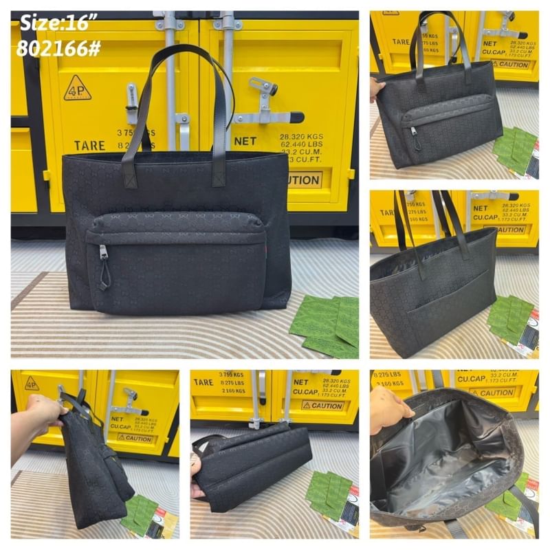 GUCCI Large GG tote bag กระเป๋าสะพายทรงโท้ทใบใหญ่จุใจ ไอเท็มซิกเนเจอร์ชคอลใหม่ ต้อนรับ Fall Winter ใช้ได้ทั้งชายหญิง ด้วยกลิ่นอายสไตล์สปอร์ต
