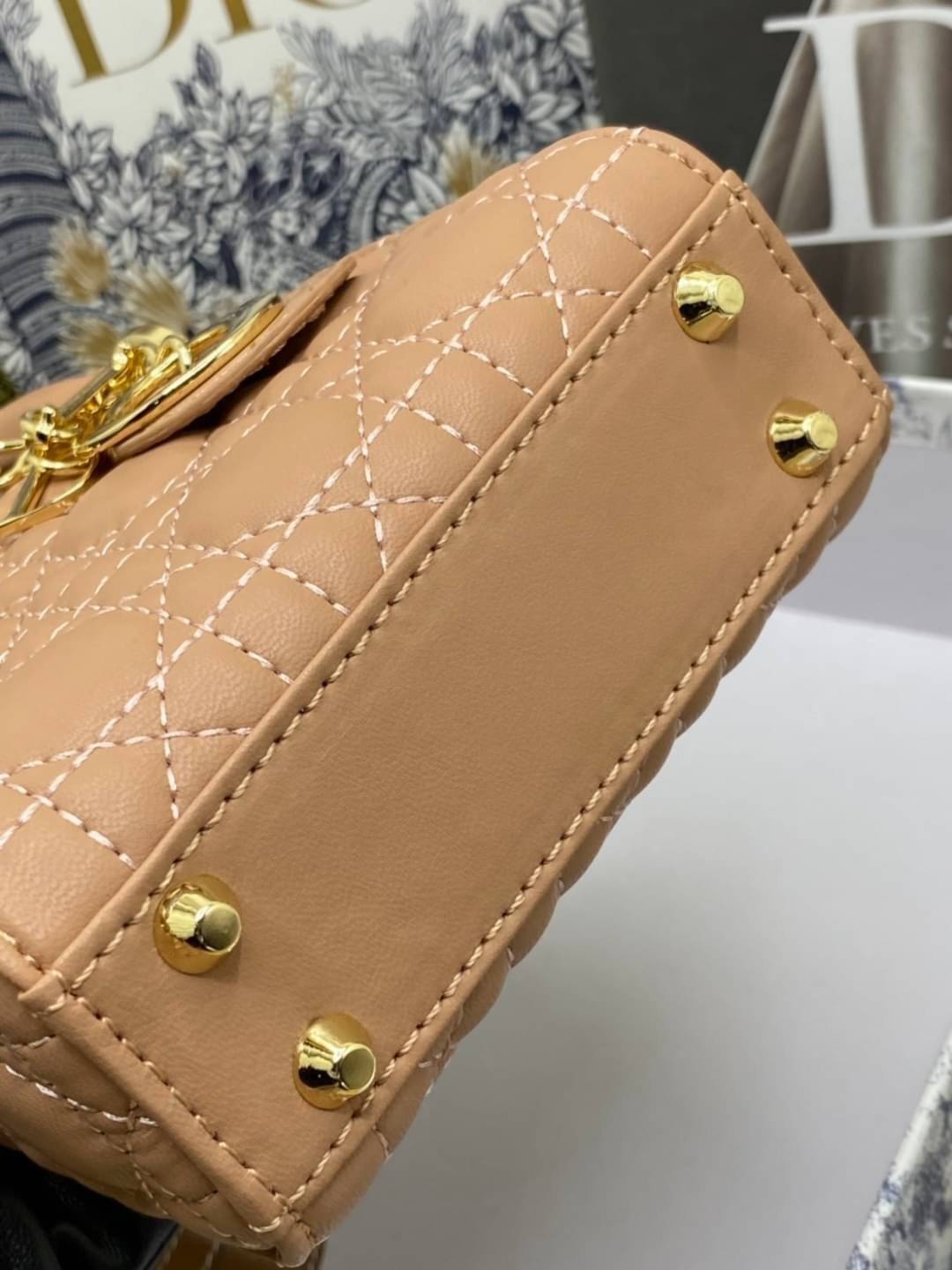 VIP 】หนังแท้ CHRISTIAN DIOR MICRO LADY DIOR BAG Cannage Lambskin