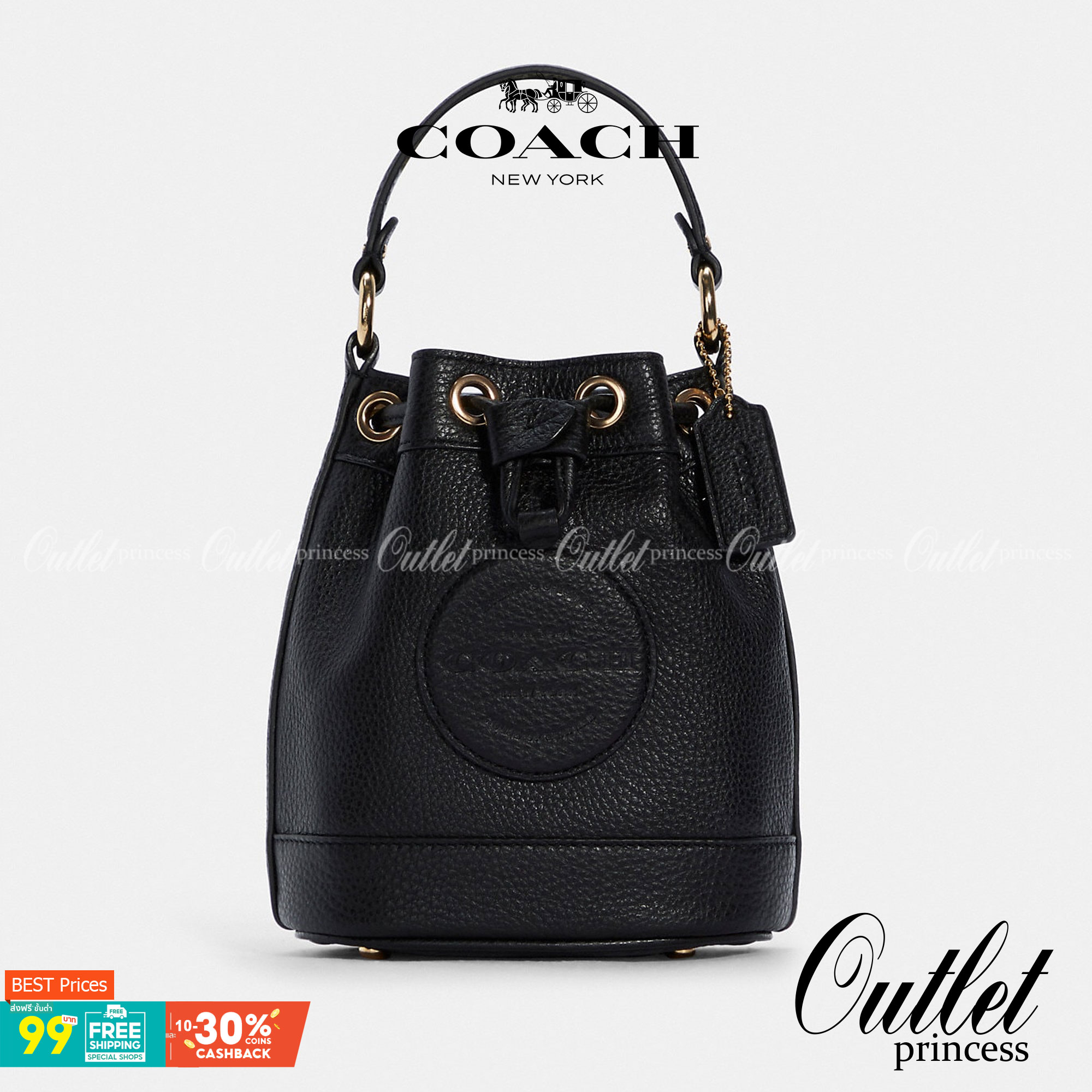 COACH C5121 DEMPSEY DRAWSTRING BUCKET BAG 15 WITH COACH PATCH น้องคนสวยมาใหม่จ้า ละมุนคุณหนูต้องมาอีกแล้วแหละ กระเป๋าทรงถังไซส์มินิ ใช้งานง่ายด้วยการรูดหนังปิดรอบปากกระเป๋า ทุกอย่างลงตัวที่สุด!! มาพร้อมตัวห้อยรูปหัวใจสีทองกุ๊กกิ๊ก น่ารักมากๆ มีหูหิ้วในตัว