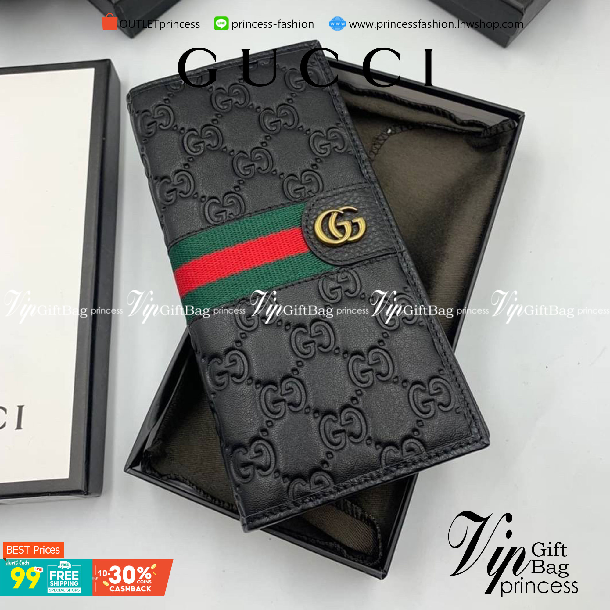 หนังแท้ GUCCI Men Long Wallet รุ่นใหม่ล่าสุด!! หนังสวยเริด ดีงามมากค่าาา กระเป๋าสตางค์ใบยาว ดีไซน์ใหม่ สวยดูหรู ถือใช้กำลังเหมาะมือ ใส่บัตรได้เยอะ ใส่ธนบัตรได้ทุกชนิด มาครบ set พร้อมส่ง!! เป็นไอเท็มที่หนุ่มๆต้องมีจริงๆจ้า 😎😎