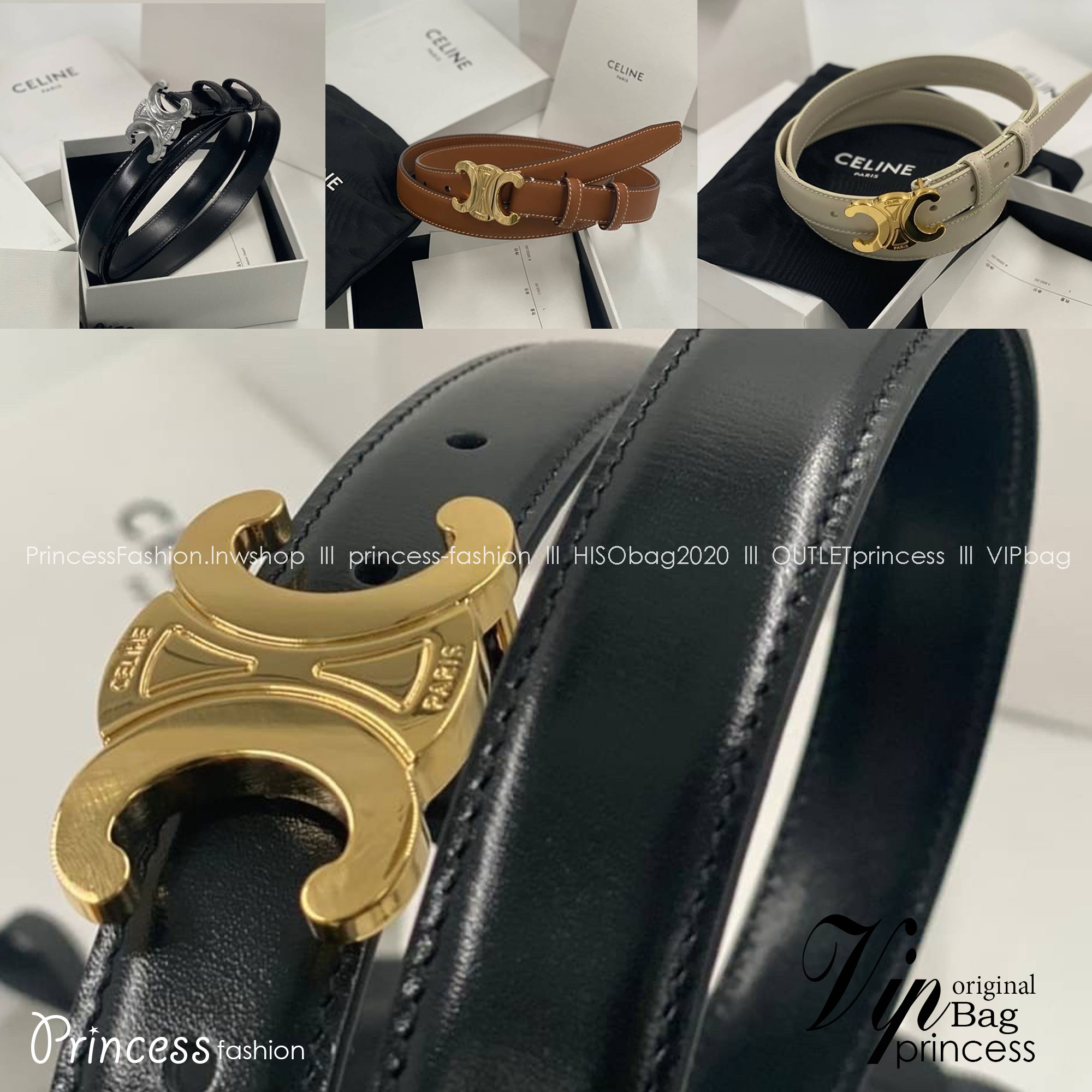 CELINE BELT 2.5cm เข็มขัดที่ควรมีที่สุดในยุคสมัยนี้ค่า เข็มขัดซีลีนหนังแท้สวย เกรดท็อปออริ เกรดดีสุด 1:1 สลับแท้ ใช้งานต่างประเทศสบายใจเลยค่า ตามตะลิสไปเลยย รับรองปังๆๆ