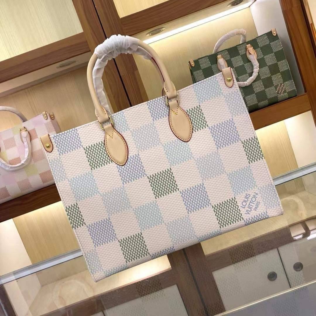 LV OnTheGo / LV Tote Bag กระเป๋าทรงโท้ท โทนสีมีเสน่ห์ที่ผสมผสานเฉดสีพาสเทล เกรดออริ 1:1 ใช้งานต่างประเทศได้
