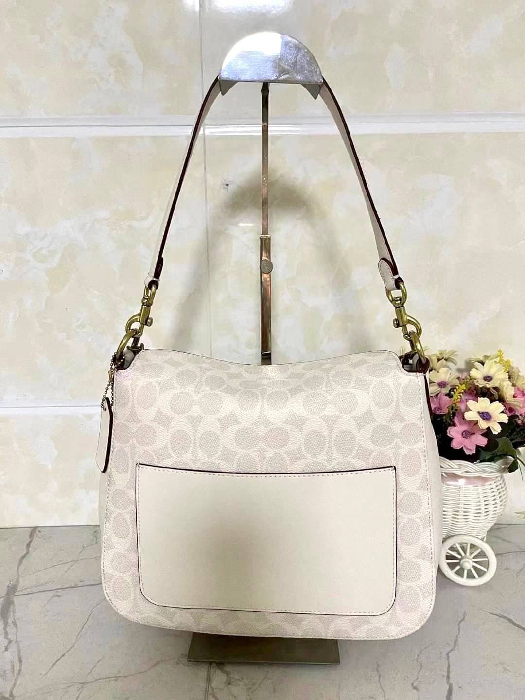 Coach Signature Chain Hobo In Signature Canvas พร้อมส่ง 4 สี