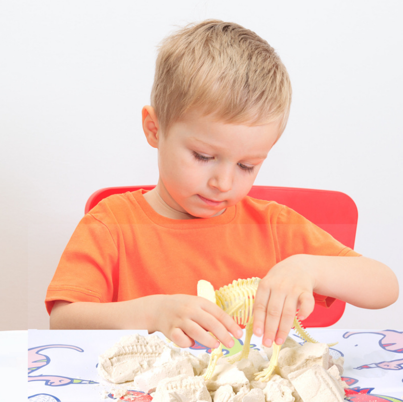 ของเล่นชุดขุดฟอสซิลโครงกระดูกไดโนเสาร์สำหรับเด็ก