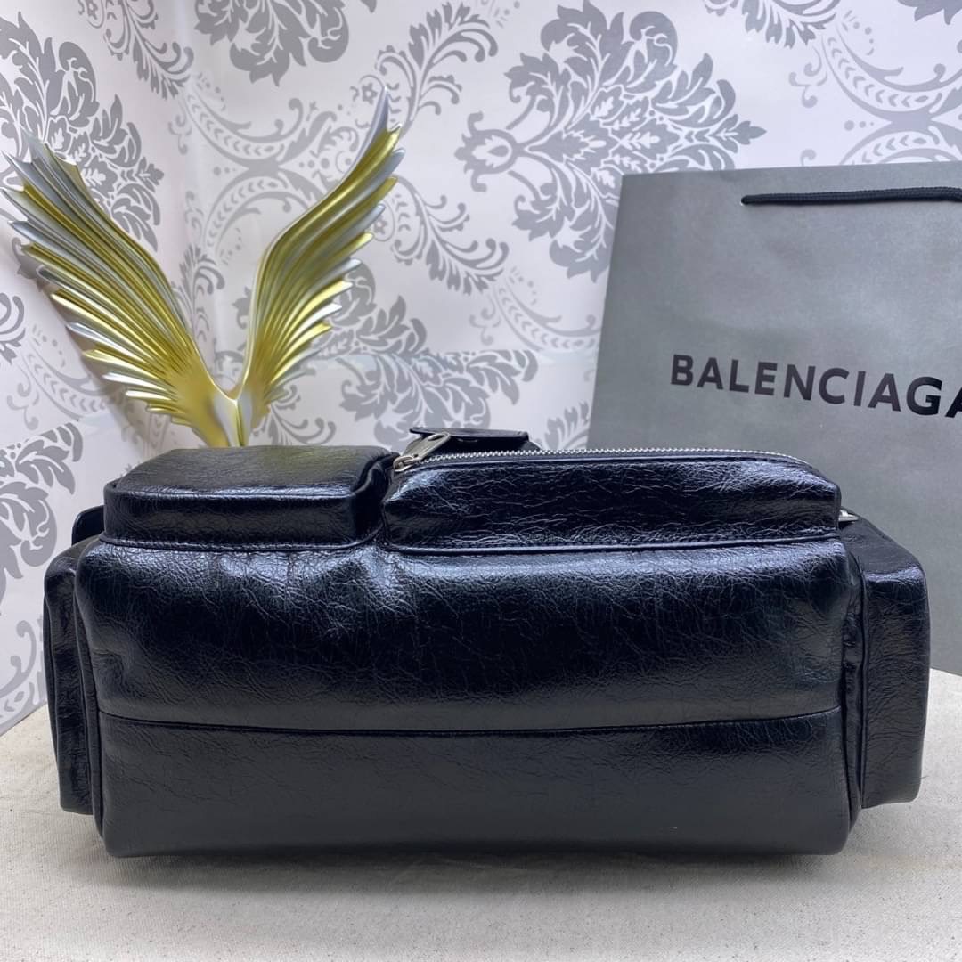 Balenciaga SUPERBUSY SMALL SLING BAG IN BLACK กระเป๋าสะพาย ใช้ได้ทั้งชายหญิง เกรดออริ 1:1 สลับแท้ ใช้งานต่างประเทศได้