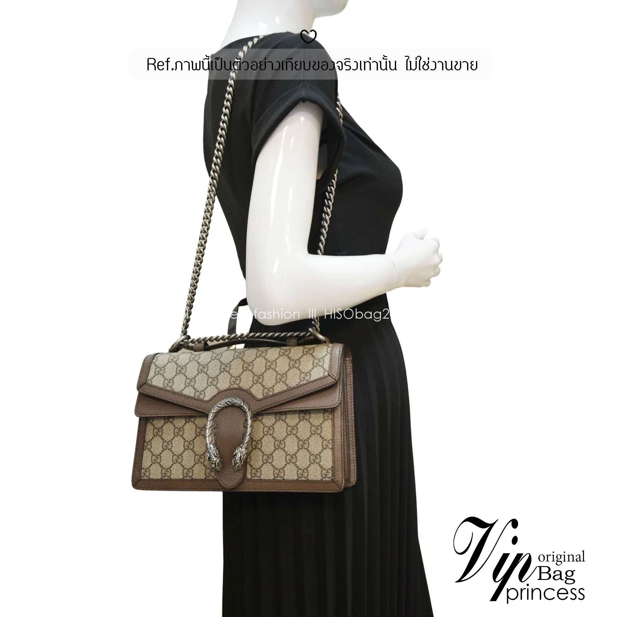 GUCCI Dionysus GG Top Handle Bag กระเป๋าสะพายไหล่ พร้อมหูจับในตัว ดีไซน์ให้ใช้งาน และพกพาได้สะดวกขึ้น ดึงดูดและสะกดสายตา รุ่นหายาก ที่สาวๆตามล่า!!