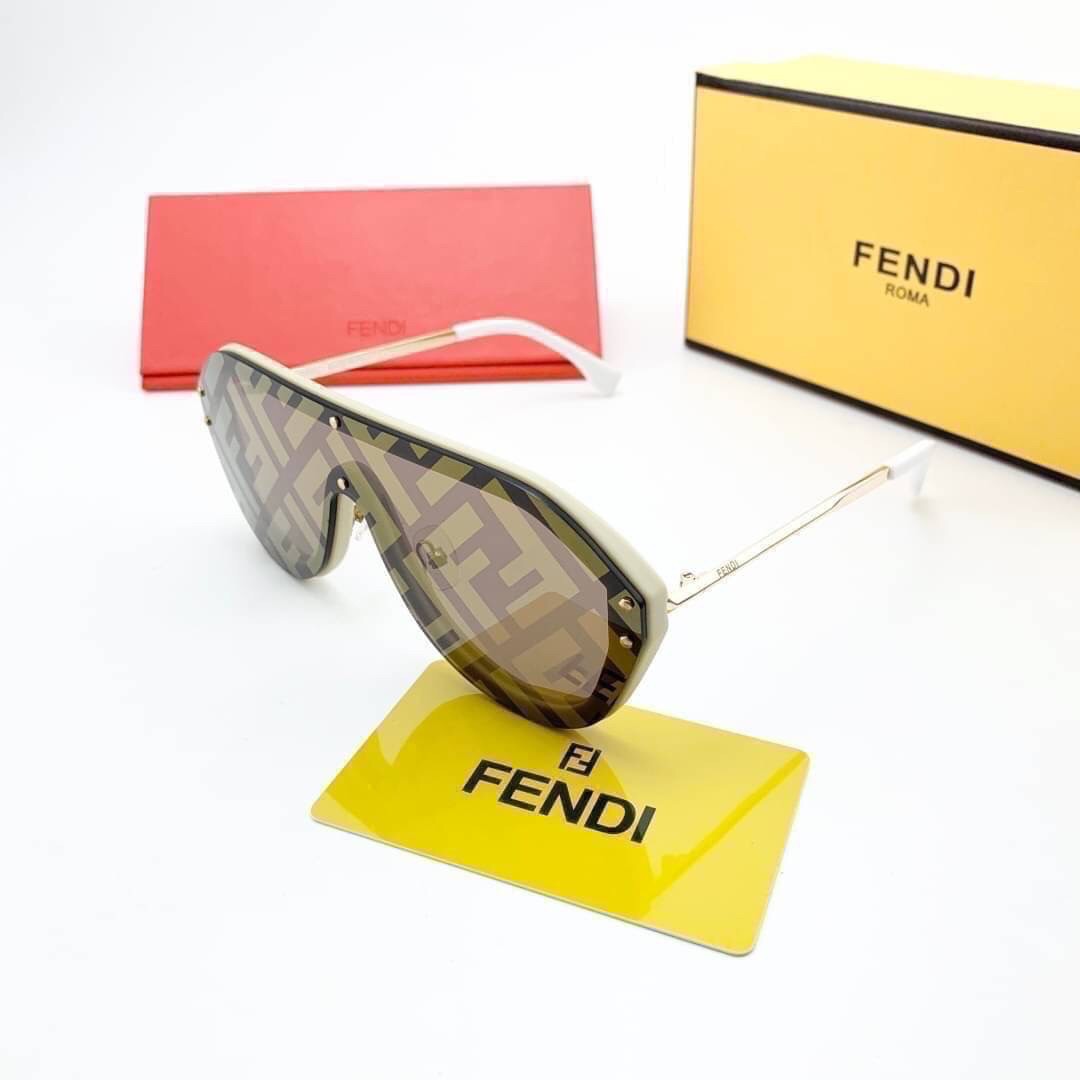 FENDI SUNGLASSES *ขอบครีม* แว่นตาเฟนดิ เกรดออริจินอล 1:1 งานสวยสุด คุณภาพดี Hi-quality กันแดดเต็มประสิทธิภาพ UV400 ภาพถ่ายจากสินค้าจริง