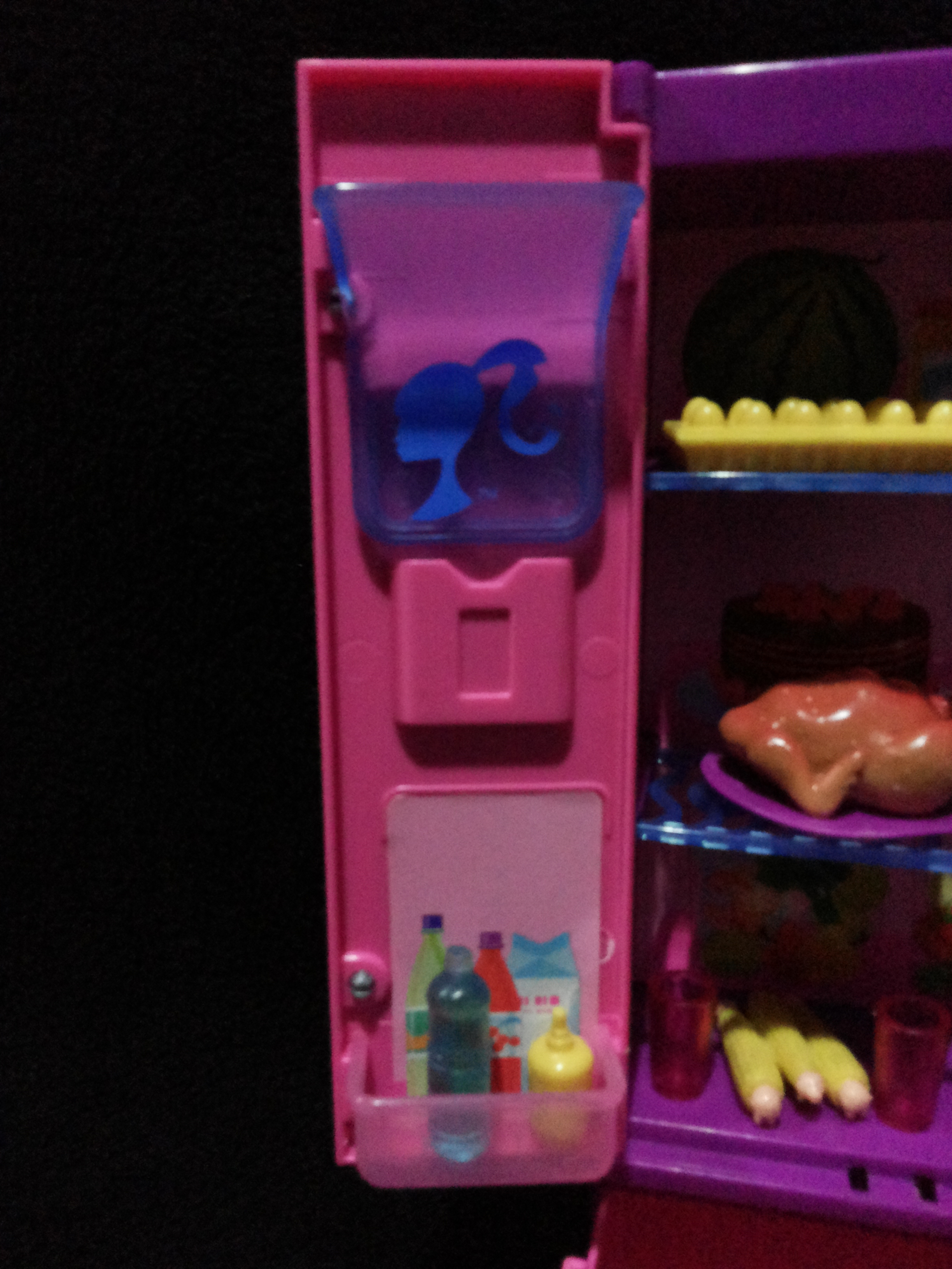 Barbie Life in the Dreamhouse_Refrigerator Set เฟอร์นิเจอร์บาร์บี้แท้มือสองสภาพดี