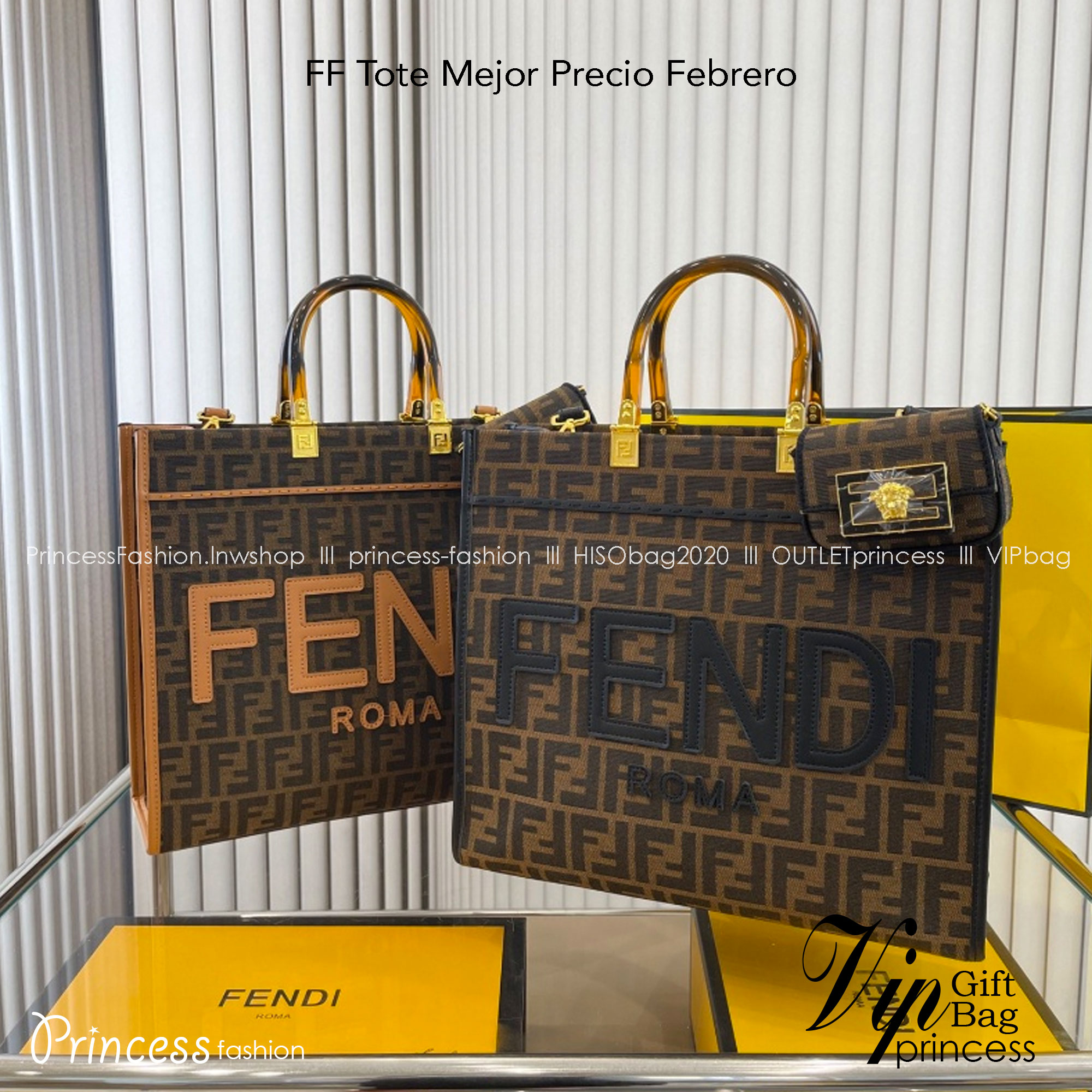 FENDI Tote Mejor Precio Febrero 2023 / FENDI SHOPPING BAG กระเป๋าสะพายโท้ท เซต 2 in 1 ลายFF ทรงนี้คือทรงสุดฮิตใช้งานง่ายใส่ของได้เยอะช่องใหญ่ งานปั้มแบรนด์ทุกจุดงานจริงสวยมาก สวยหรูพร้อมส่งค่ะ