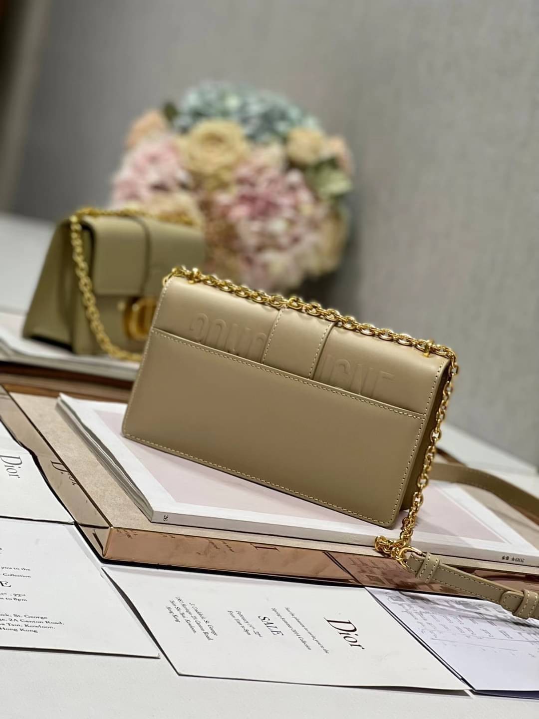 DIOR 30 MONTAIGNE EAST-WEST BAG WITH CHAIN เกรดเทพออริจินอล หนังแท้ งานดีสุด ภาพถ่ายจากงานขายจริง ใช้งานต่างประเทศได้