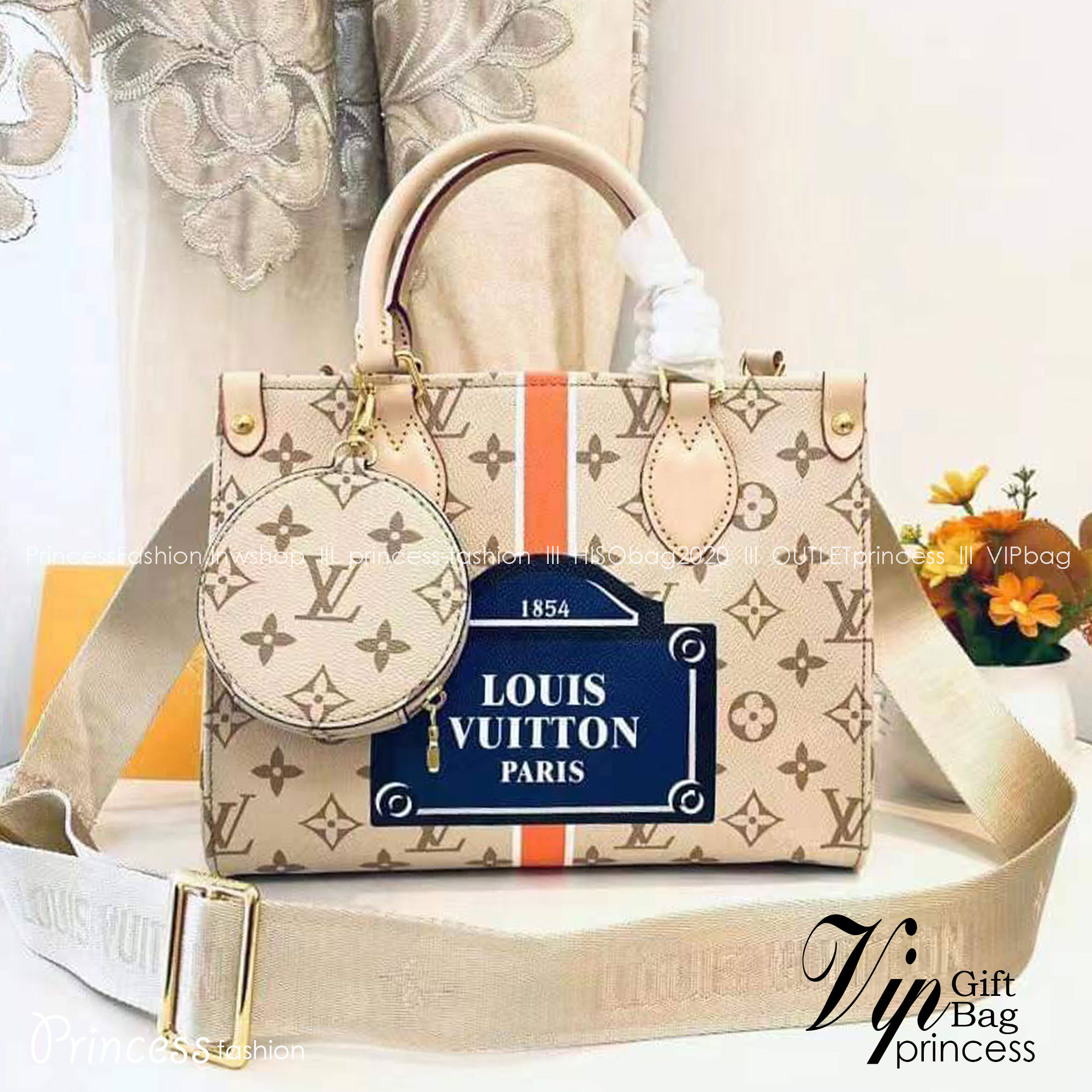 LV OnTheGo PM Monogram Canvas / LV crossbody tote bag ดีไซน์ใหม่ 2023 พร้อมใบเล็ก กระเป๋าทรงโท้ทที่ใครเห็นต้องเป็นคลั่งรัก คลาสสิค ผู้ดี หรูหราได้ทุกลุค ทุกสไตล์