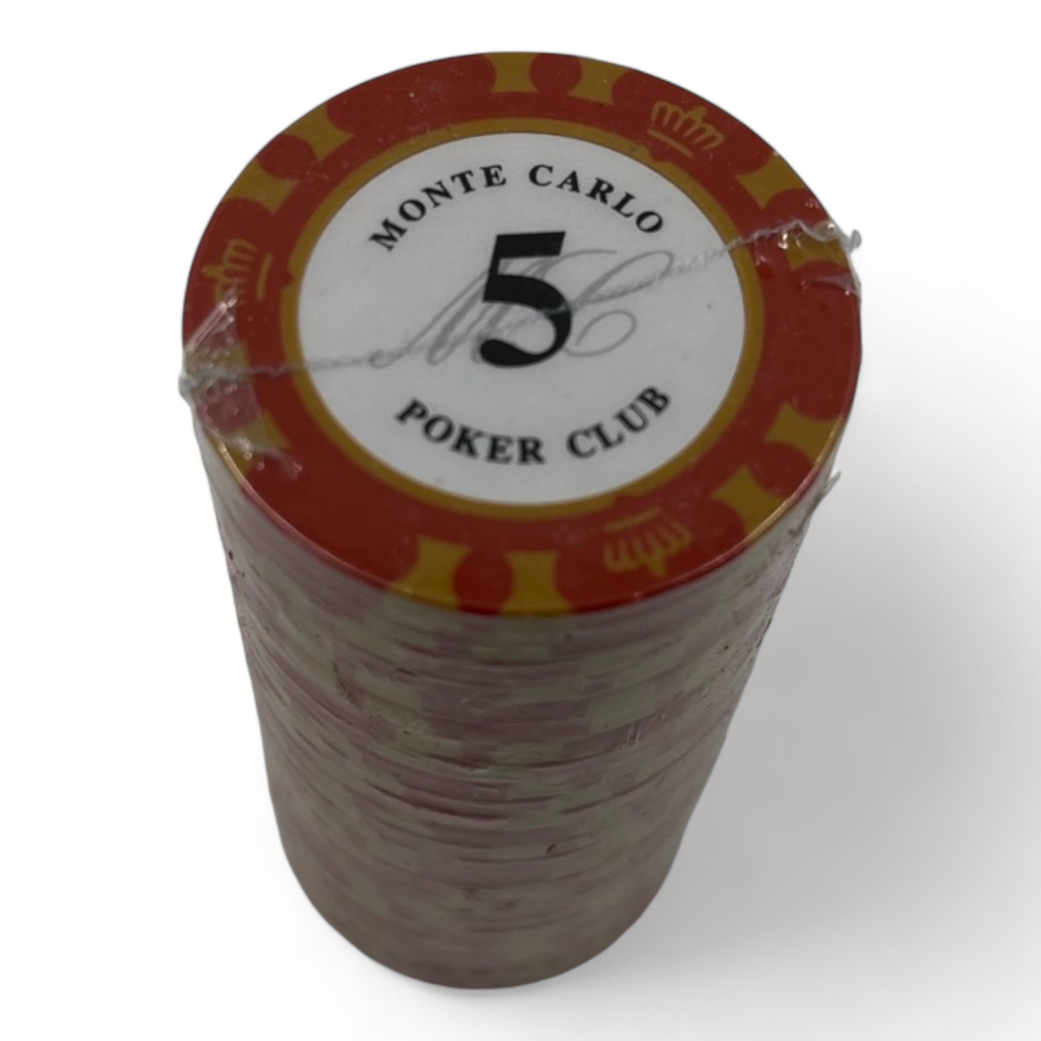 ชิปโป๊กเกอร์เกรดพรีเมี่ยมน้ำหนัก 14g.MONTE CARLO แถวละ 25เหรียญ(แยกขาย)