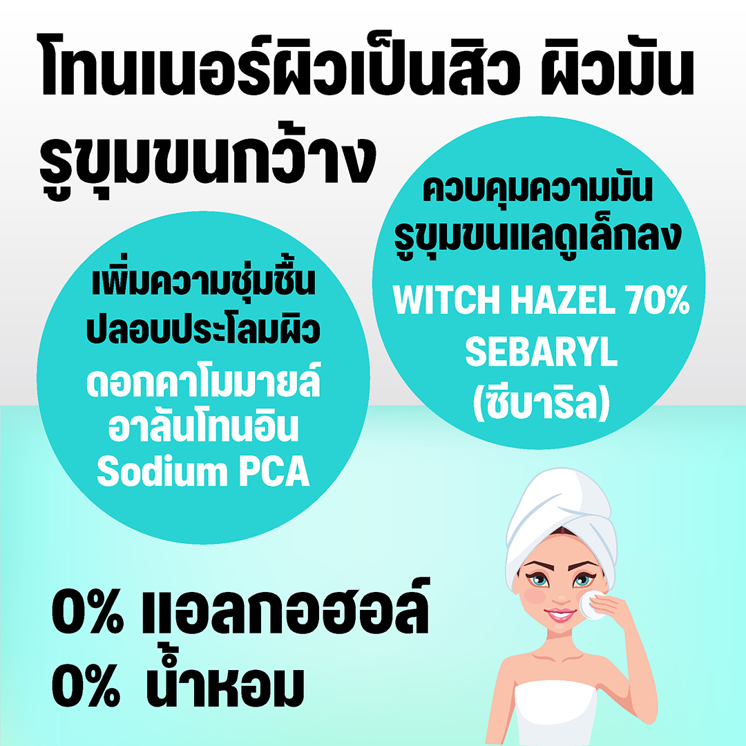 พอร์ ไทเทนนิ่ง โทนเนอร์ สำหรับผิวเป็นสิว ผิวมัน รูขุมขนกว้าง