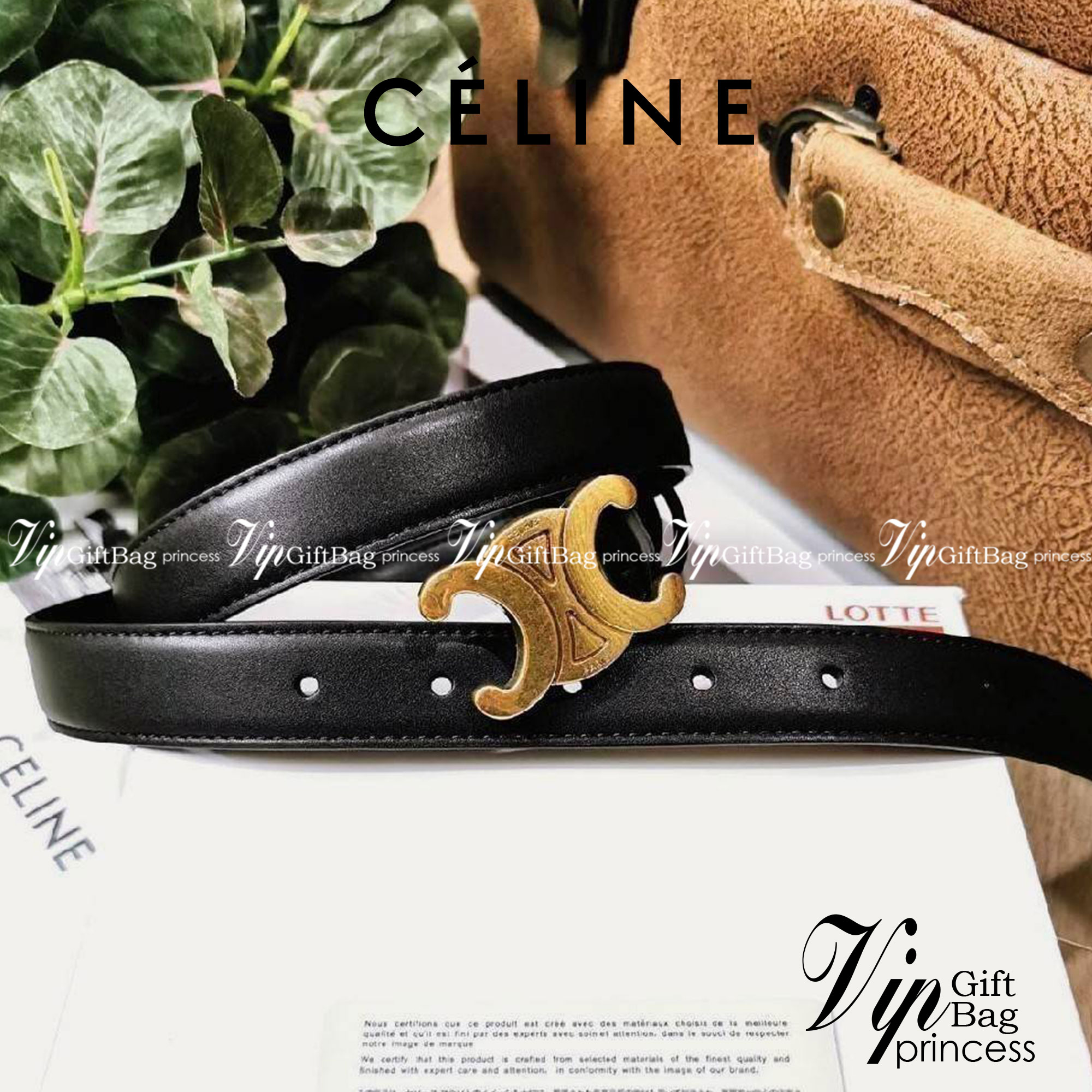 Celine Vintage Logo Leather Belt วัสดุ Calfskin หนังเรียบสวยขนาดกำลังดี หัวเข็มขัดโลโก้แบรนด์อะไหล่สีทองดีไซน์ 3D Vintage สายเข็มขัดปรับระดับได้ในดีไซน์เรียบหรูเข้ากับทุกลุ๊ค ใช้ได้ทั้งชายและหญิงค่ะ สินค้ามาพร้อมกล่องกระดาษและถุงแบรนด์ห้ามพลาดค่ะ!