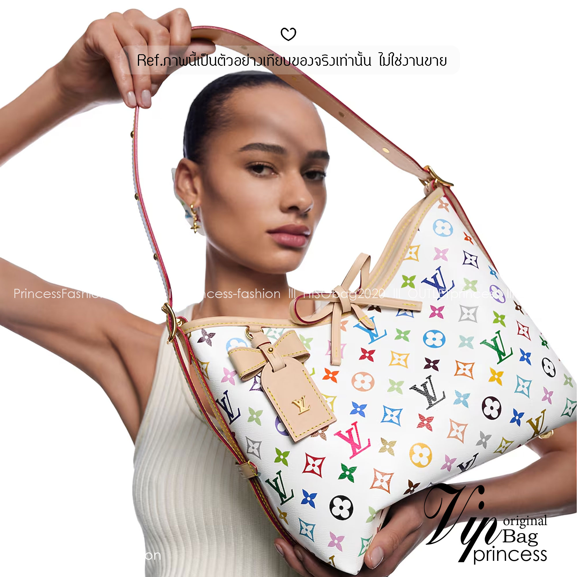 LV x TM CarryAll PM bag Multicolor Monogram Canvas กระเป๋าสะพายไหล่ทรงสวย รุ่นลิมิเต็ดสุดคลาสสิก แต่งแต้มดีเทลเปี่ยมชีวิตชีวา แคนวาสโทนสีสดใสดีไซน์ใหม่จากพาเลตต์สีเอกลักษณ์