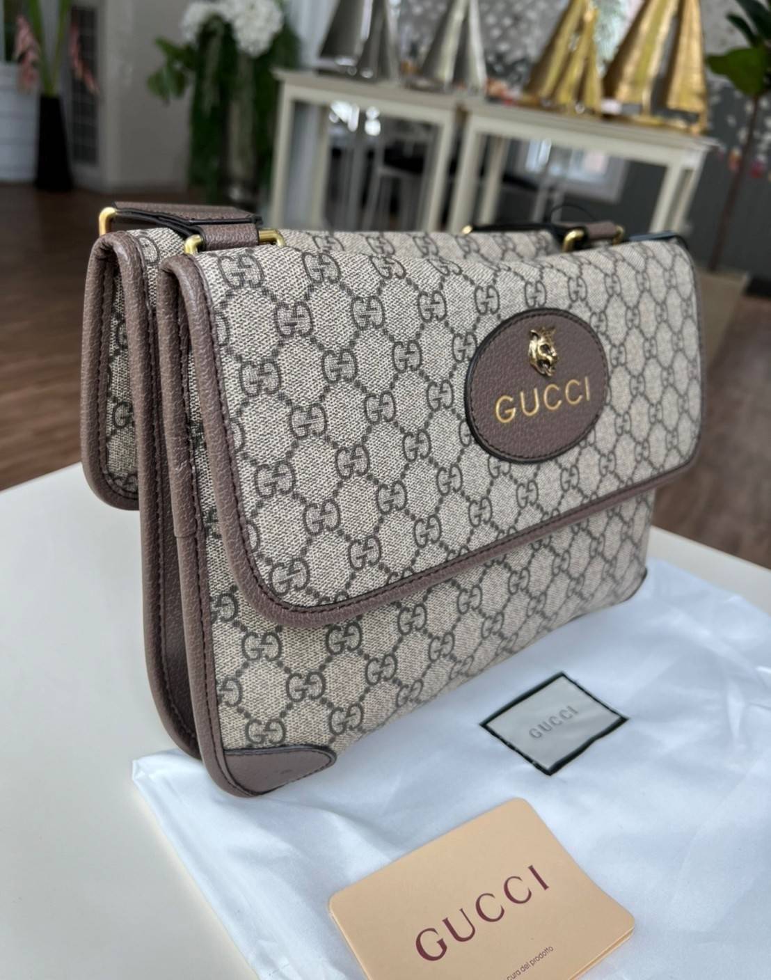 Gucci Neo Vintage Belt Bag / Gucci Ophidia Belt Bag กระเป๋าสะพายข้าง วัสดุผ้าใบ GG Supreme เปิดปิดแม่เหล็ก มี3ช่องแยกกันเป็นสัดส่วน ซับในผ้าฝ้ายและลินิน สายปรับระดับได้ ถอดสายไม่ได้