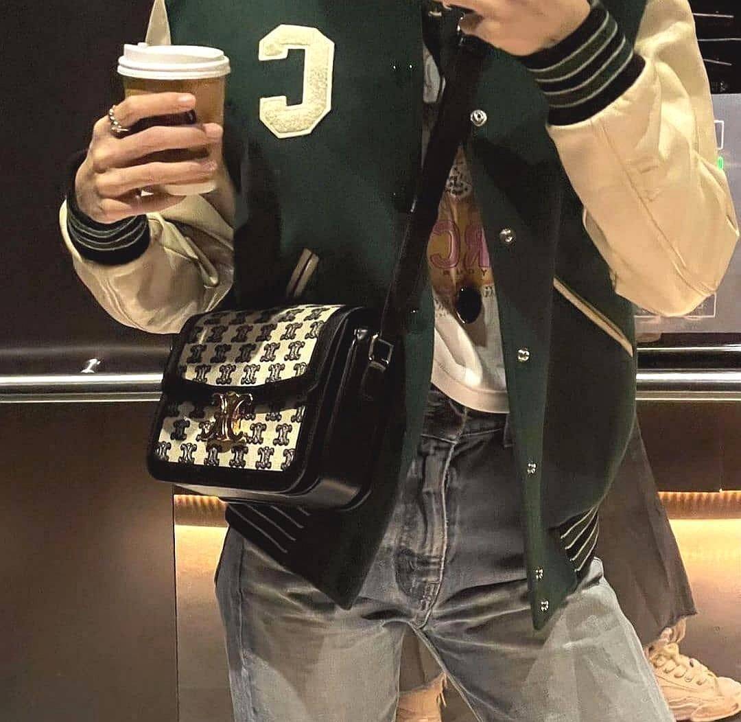 พรีเมี่ยมกิ๊ฟแท้ 100% 】พร้อมส่งที่ไทย ที่นี่ที่เดียว CELINE TRIOMPHE CROSSBODY BAG VIP GIFT WITH PURCHASE-GWP