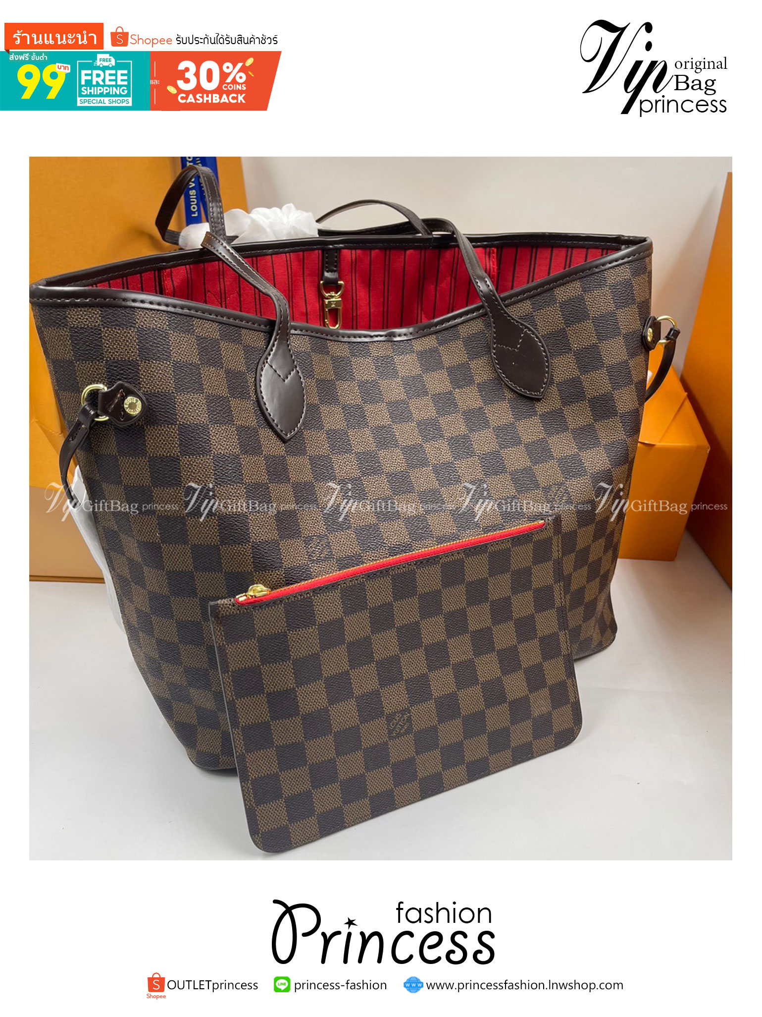 LV Neverfull GM Monogram 36cm / LV Shopping Bag พร้อมส่ง 4 สี **สินค้าเกรดออริจินอล 1:1 สลับแท้ ใช้งานต่างประเทศได้ งานสวยตามรูป ภาพถ่ายจากงานขายจริง