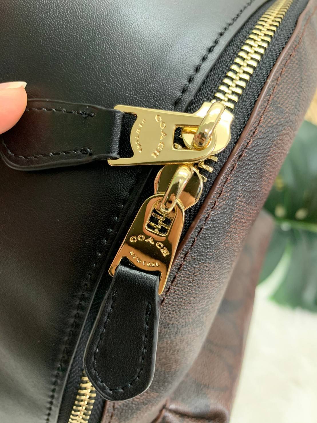 OUTLET 】COACH MEDIUM CHARLIE BACKPACK IN SIGNATURE ((32200)) พร้อมส่งที่ไทยอีกครั้งค่ะ! กระเป๋าสะพายหลังขนาดกลาง หนังแท้+ไนล่อน ด้านหน้ามีช่องซิปให้หนึ่งช่อง;เปิดปิดช่องหลักแบบซิปคู่ ภายในกว้างใส่สัมภาระได้จุนะคะ พร้อมช่องซิปให้อีกช่องค่ะ;สายสะพายสามารถเล