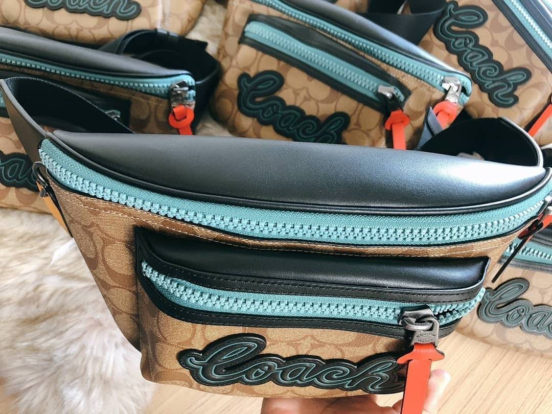 COACH F72931 TERRAIN BELT BAG IN SIGNATURE CANVAS กระเป๋าคาดอกสุดเท่ ขนาดพอเหมาะ ใช้แล้วเท่สุดๆไปเลย ภายในกว้าง เปิดปิดด้วยซิป