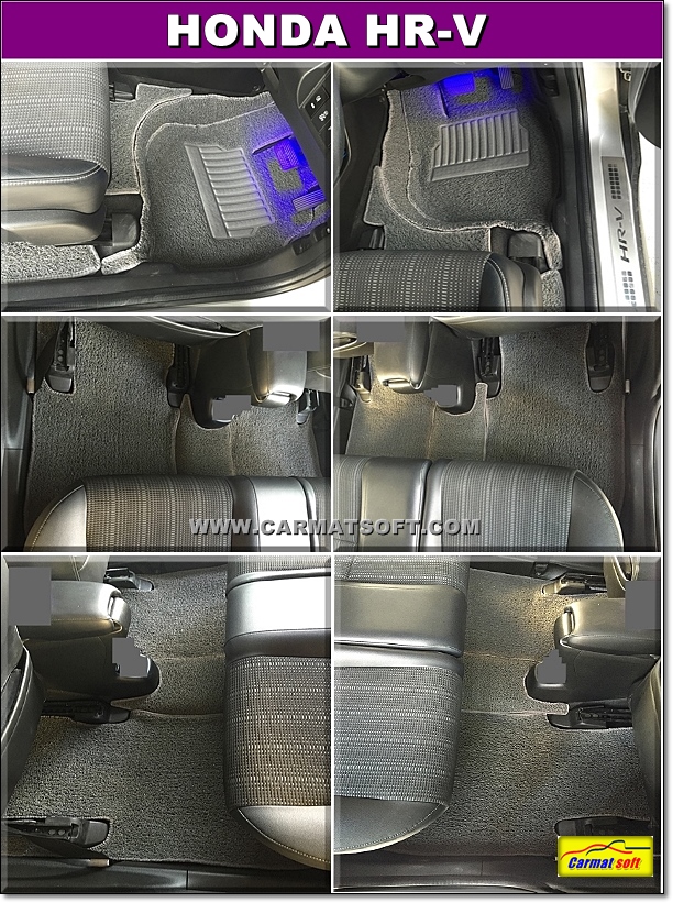 พรมดักฝุ่นไวนิล HONDA HR-V 2014-18 สีเทา 10ชิิ้น