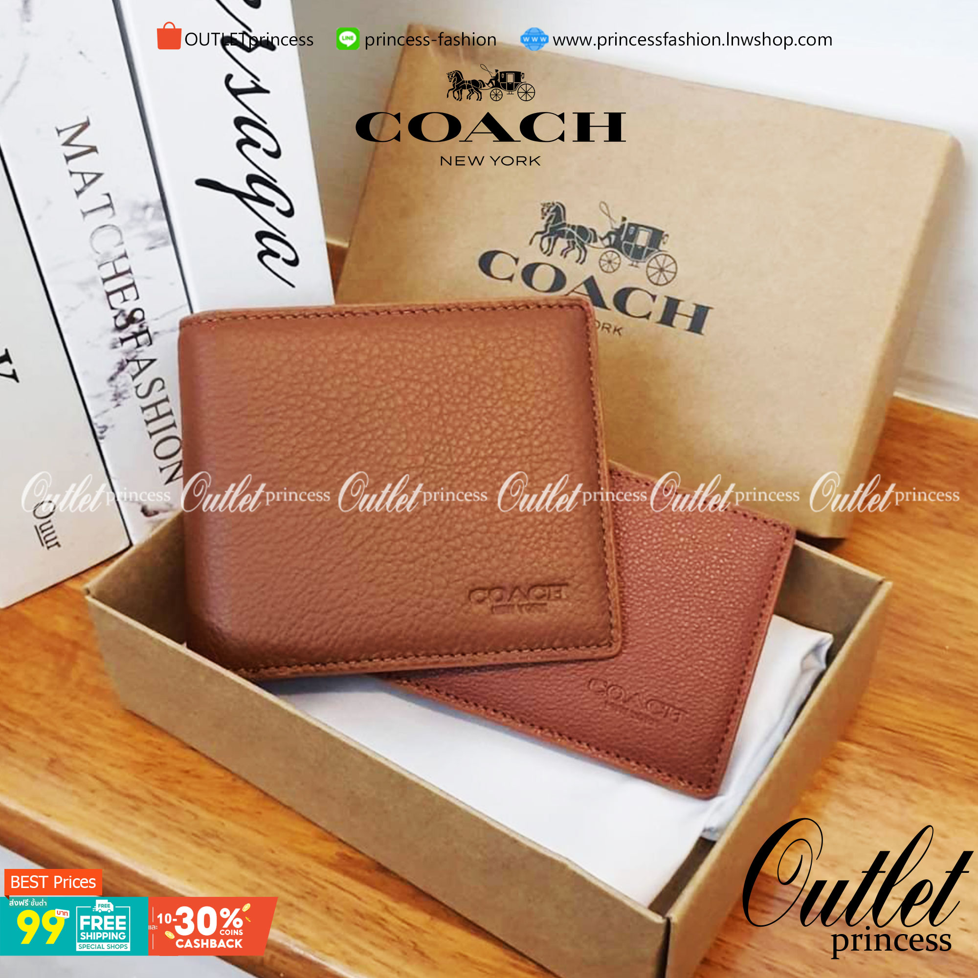 OUTLET 】พร้อมส่งเซ็ตสุดคุ้ม! มาครบ3สีขายดี เซ็ตกระเป๋าสตางค์+กระเป๋าที่ใส่บัตร แบรนด์ดังอย่าง COACH (FACTORY OUTLET) ที่มาพร้อม GIFT BOX สุดหรูอุปกรณ์ครบ! หนังลายและสีเดียวกันทั้งสองใบ ด้านในใส่บัตรได้หลายใบ พร้อมช่องใส่ธนบัตรอีกสองช่อง + ที่ใส่บัตรเพิ่ม(