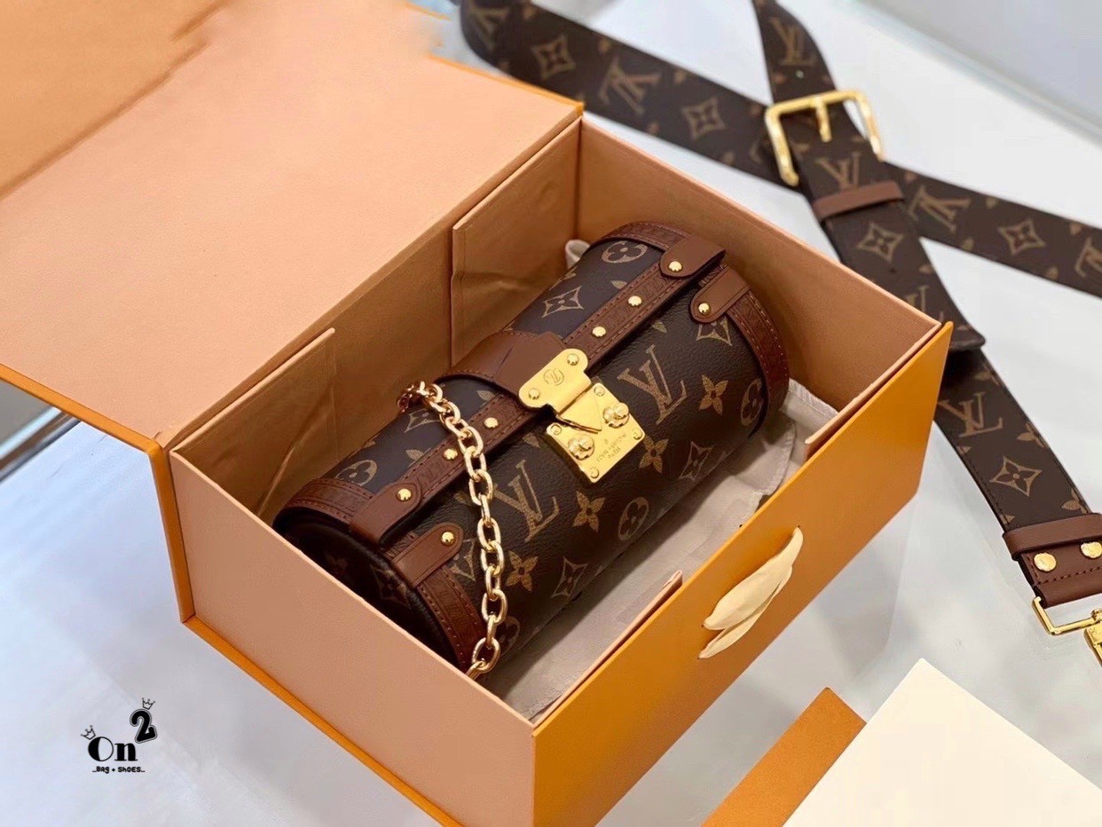 LV PAPILLON TRUNK Monogram coated canvas กระเป๋าสะพายทรงหมอน งานเปิดหน้าหนังลายโมโนแกรม อะไหล่ปั้มทุกจุด เกรดงานสวยเกินราคา ภาพสินค้าถ่ายจากงานขายจริง ใช้งานต่างประเทศได้