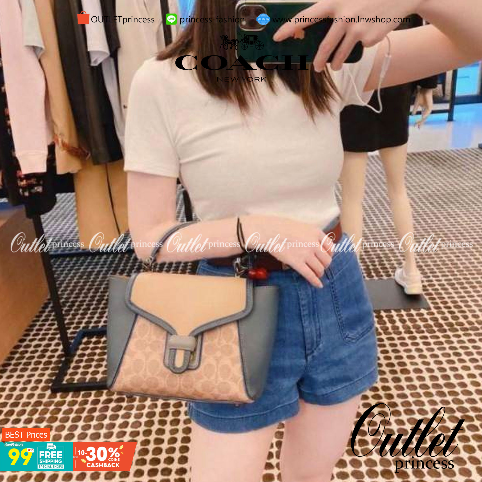 COACH COURIER CARRYALL 23 IN COLORBLOCK SIGNATURE CANVAS พร้อมส่ง 7 แบบ พร้อมส่ง ลุคดูไฮสุดๆค่ะ! กระเป๋าสะพายหนังหรูหราและคลาสสิค หนังแท้ชั้นดีที่สุด น้ำหนักเบา หนังสวยมากก สัมผัสแล้วหลงรักแน่นอนจ้าา😘