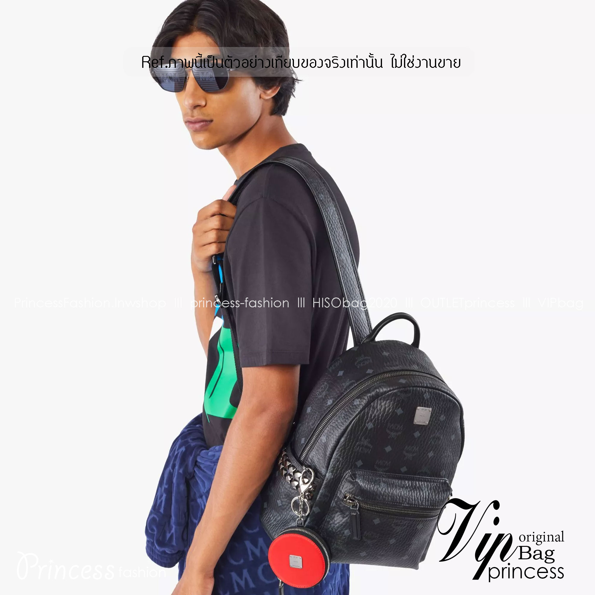 M.C.M Stark Side Studs Backpack in Visetos กระเป๋าเป้คลาสสิก รุ่นที่สามารถใช้งานได้ตลอดทั้งวันและได้ทั้งชาย/หญิง 🧡เกรดท็อปออริ เทียบแท้ 1:1 เกรดดีสุด ใช้งานต่างประเทศได้