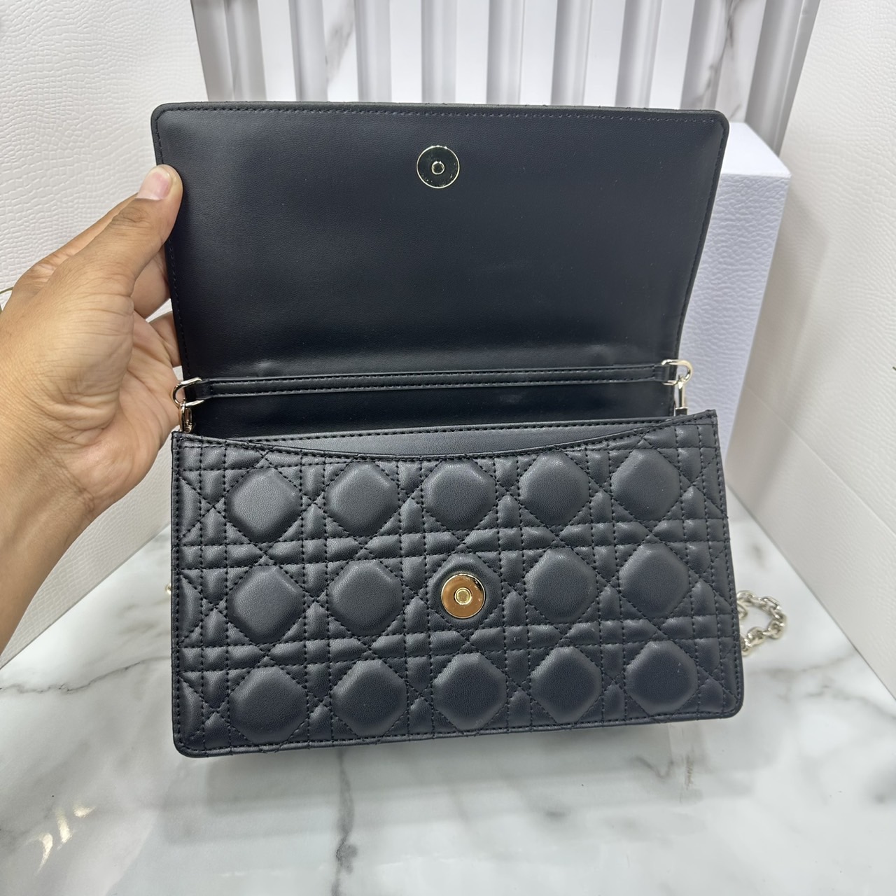 ORI หนังแท้ | My Dior Top Handle / Dior Clutch Bag กระเป๋าสะพายทรงคลัชทันสมัย หรูหราสง่างาม จะถือหรือสะพายก็ดูดีมีระดับ