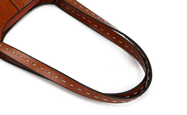 กระเป๋าสะพายข้างผู้หญิง กระเป๋าผู้หญิง ใบใหญ่ ใส่ของได้เยอะ ดีไซน์ แต่งตะเข็บ โชว์ลายหนัง สวย ๆ กระเป๋าผู้หญิง วินเทจ 507820