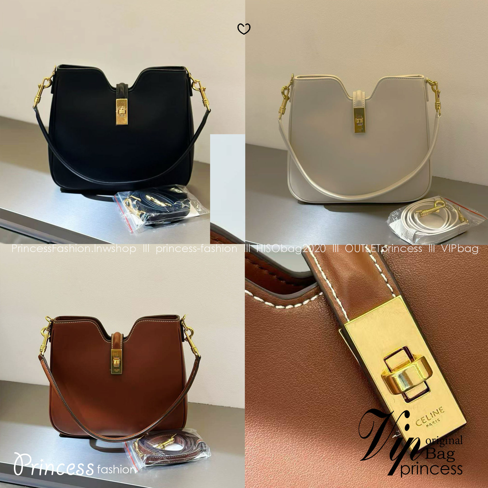 ORI หนังแท้ | CELINE CAMILLE 16 SOFT BAG IN SMOOTH กระเป๋าทรงโฮโบที่ตัวแม่ตัวมัมใช้กันเยอะสุดๆ ด้วยรูปทรงยอดนิยม สะดวกใช้ด้วยอะไหล่บิดล็อค สีทองสวยโดดเด่น