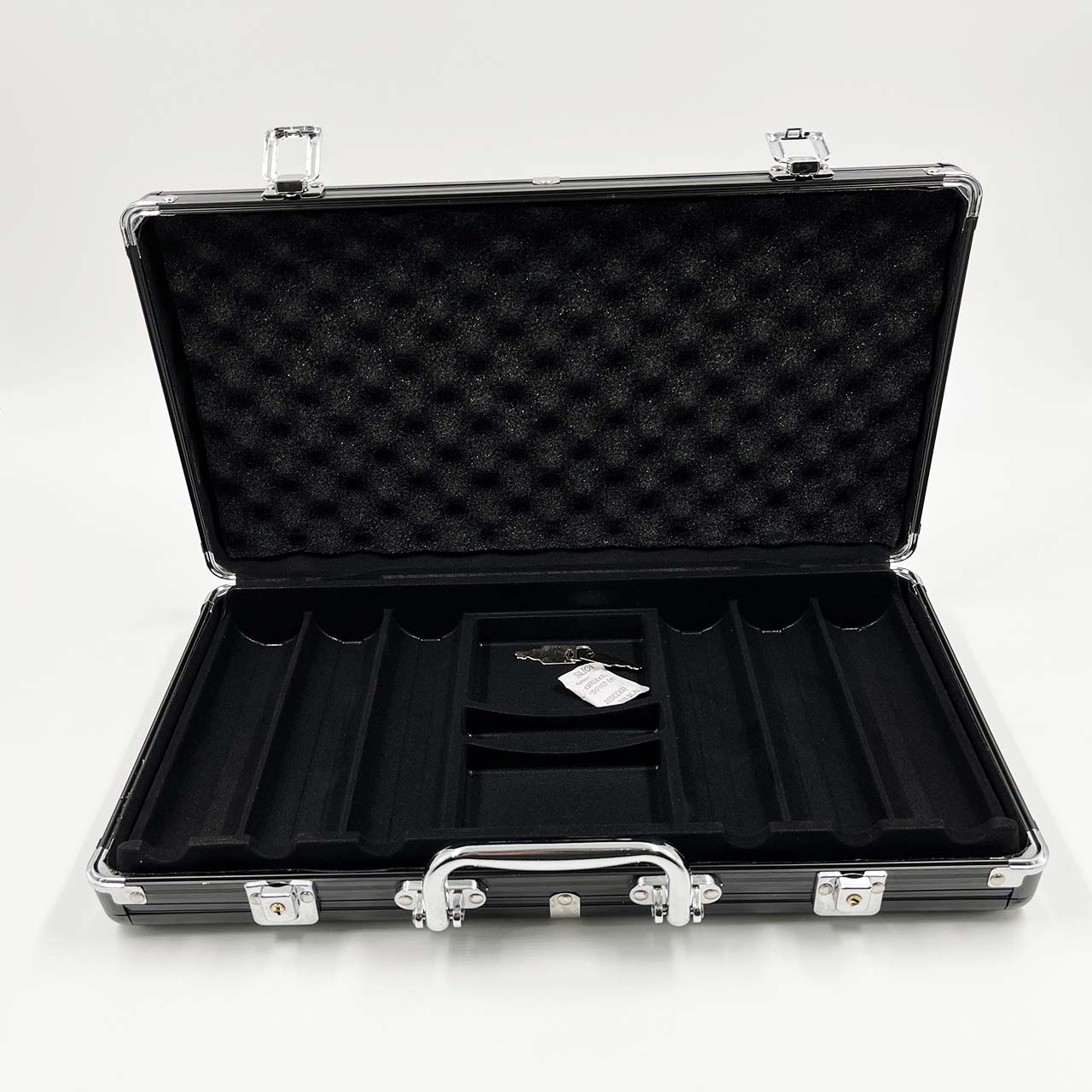 ชุดชิปโป๊กเกอร์เกรดพรีเมี่ยม พร้อมกระเป๋าใส่ชิปสีดำขนาดบรรจุ 300ชิป