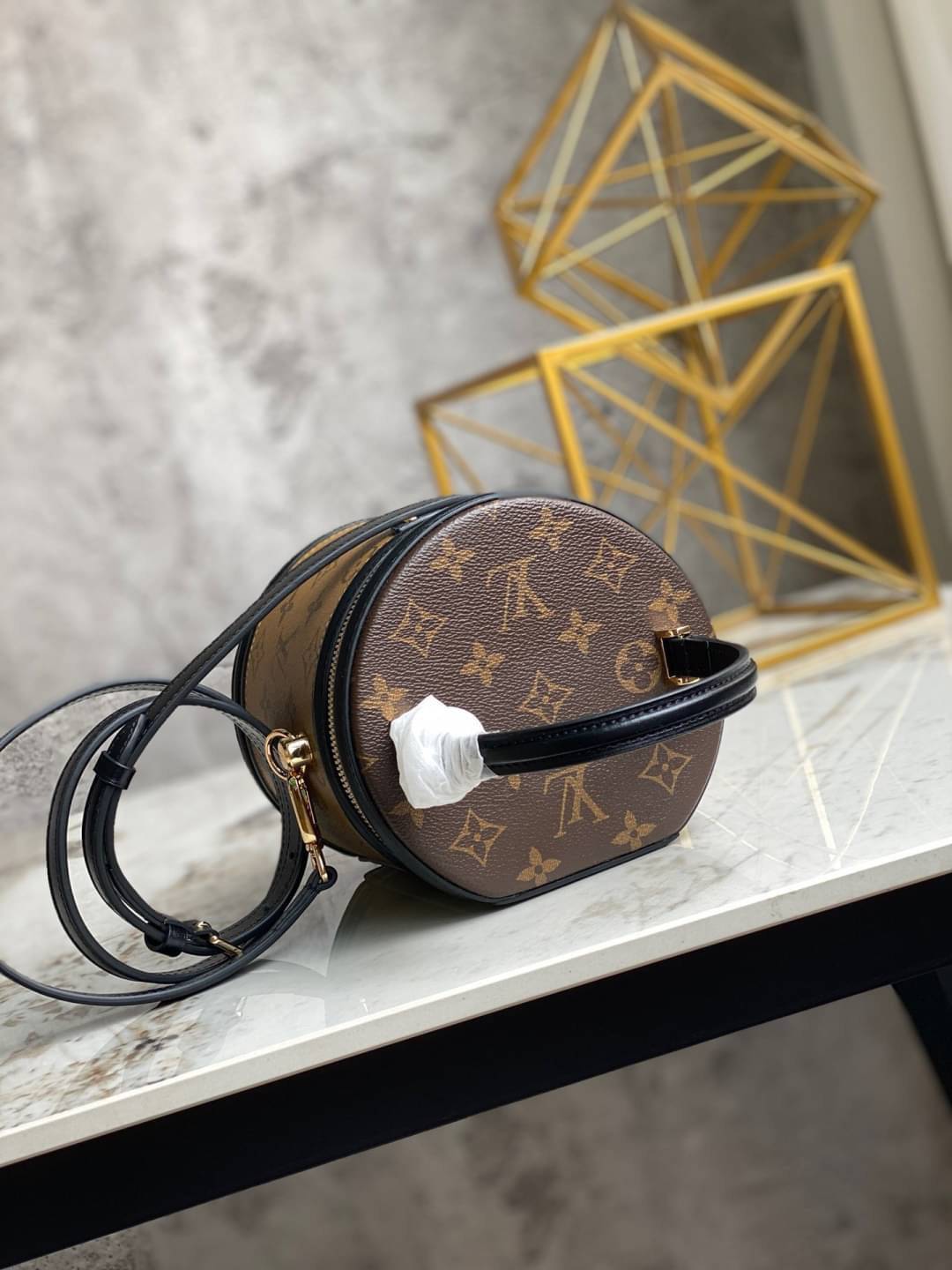 LV Cannes Monogram Reverse Canvas / LV Bucket Bag เกรดใช้งานสลับใบจริงได้ เทพออริจินอล เนื้องานสวยงาม หนังแท้ ภาพสินค้าถ่ายจากงานขายจริงใช้งานต่างประเทศได้