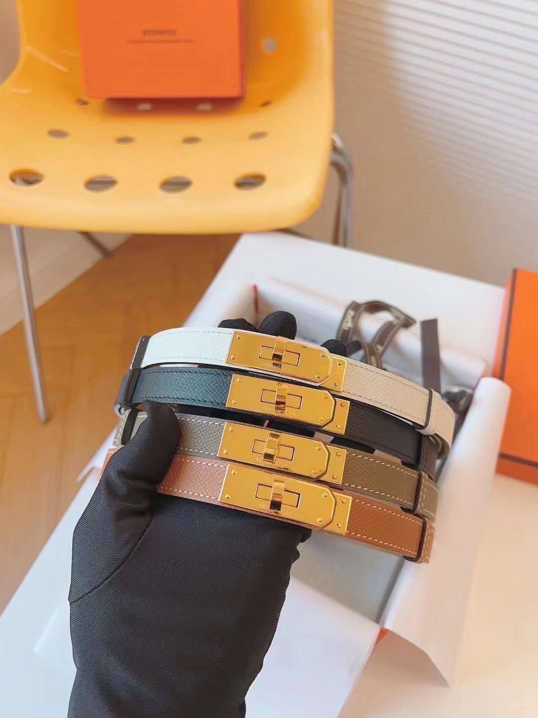 TOP ORI | Hermes Kelly 18 belt leather เข็มขัดแอเมสเกรดเทียบแท้ หนังแท้ full box set