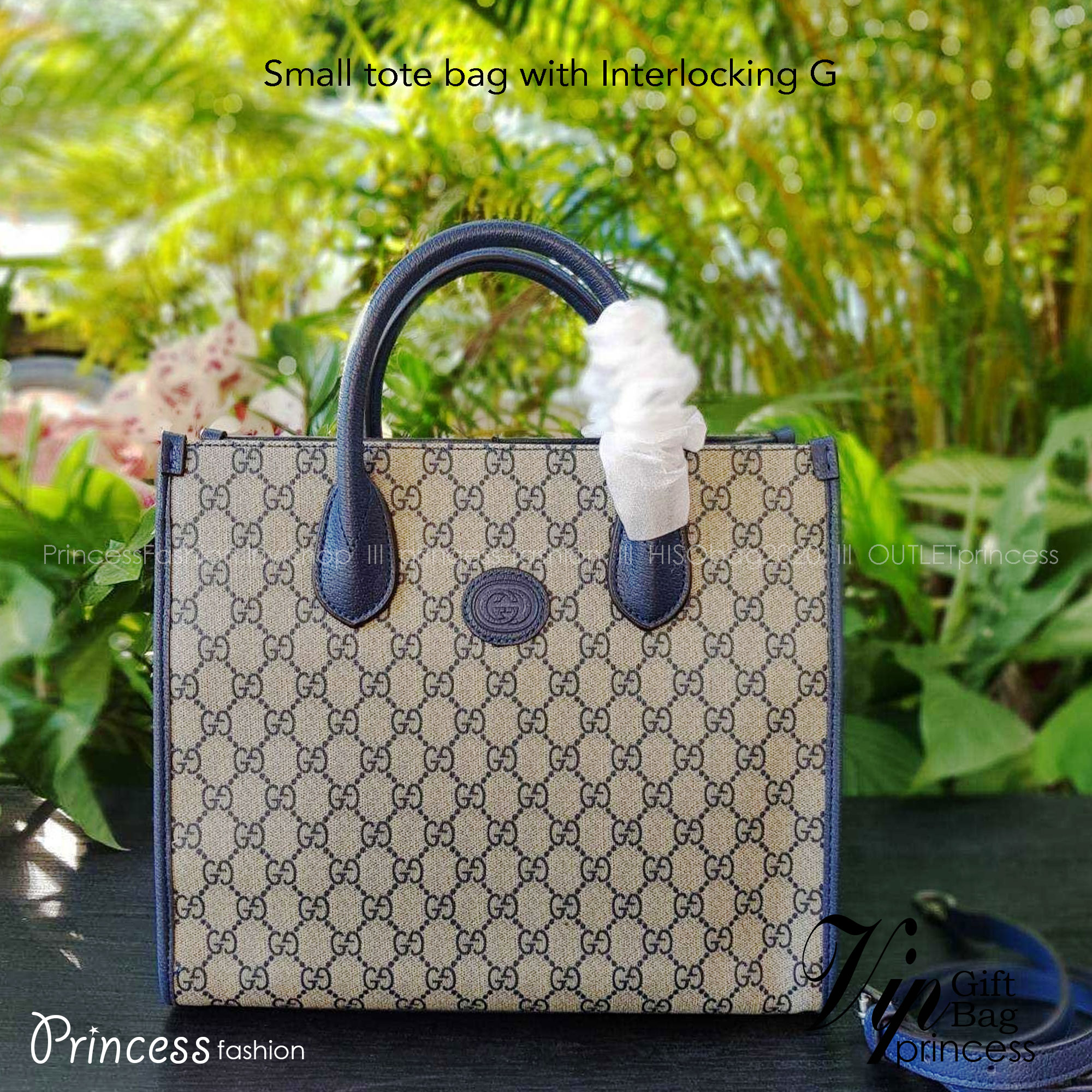 GUCCI Small tote bag with Interlocking G กระเป๋าทรงTOTE ใบใหญ่สุดหรูหรา คลาสสิค จุของได้เยอะ มาพร้อมสายสะพายยาว สามารถถอดเก็บได้ ใช้ได้ทุกโอกาส เป็นอีกรุ่นที่โดดเด่นมากๆ