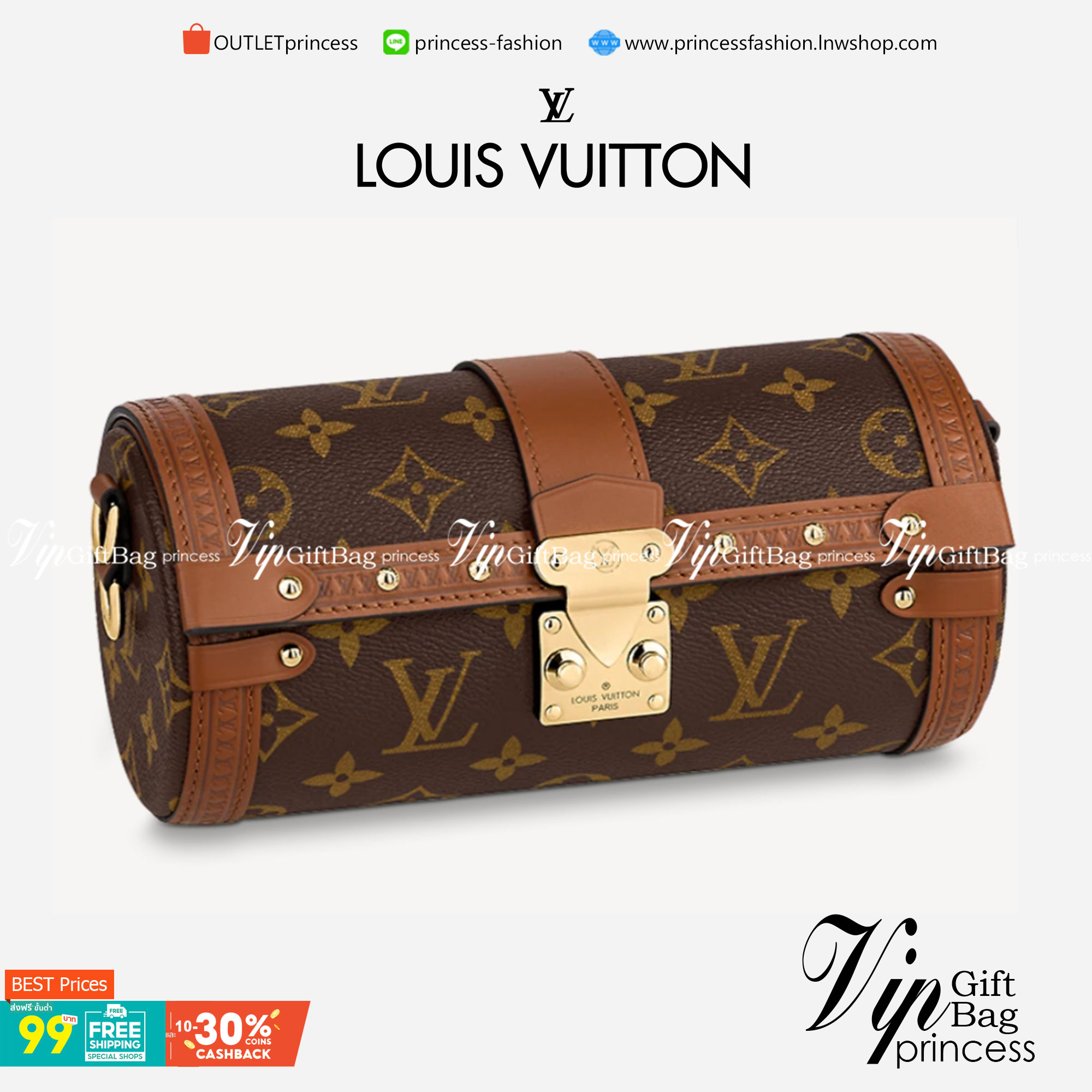 LV PAPILLON TRUNK Monogram coated canvas กระเป๋าสะพายทรงหมอน งานเปิดหน้าหนังลายโมโนแกรม อะไหล่ปั้มทุกจุด เกรดงานสวยเกินราคา ภาพสินค้าถ่ายจากงานขายจริง ใช้งานต่างประเทศได้