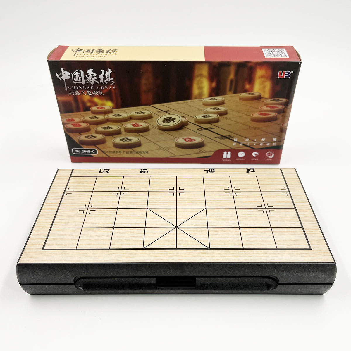 ชุดหมากรุกจีนแม่เหล็กพับได้ขนาดพกพา25x25 cm.แบรนด์UB No.2648-C chinese chess