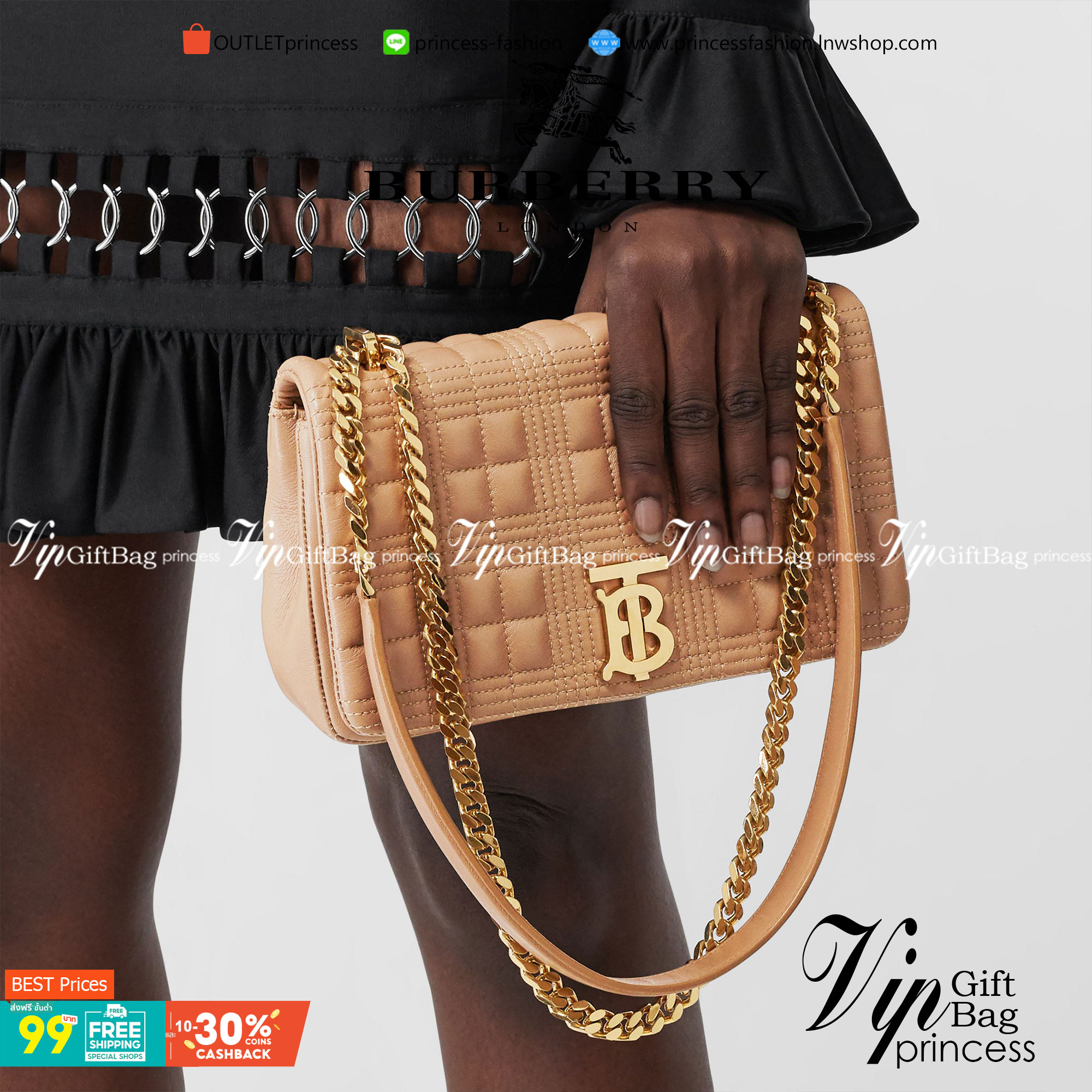 Burberry Quilted Lambskin Lola Bag BURBERRY FRAGRANCES QUITED LAMBSKIN BAG VIP GIFT WITH PURCHASE GWP พรีเมี่ยมกิ๊ฟ Limited จาก BURBERRY Perfume DutyFree หนังแท้ Lambskin หนังนิ่มสวยขึ้นรูปเงา ขนาดกำลังดู ใบฮอตอีกหนึ่งรุ่นที่กำลังมาแรง