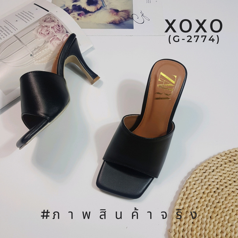 ZARA Mid Heel รองเท้าส้นกลาง 3.5 นิ้ว งานสวม ส้นเข็ม สวย เรียบหรู ใส่สบาย แมทส์ชุดง่าย น้ำหนักเบา วัสดุหนัง PU