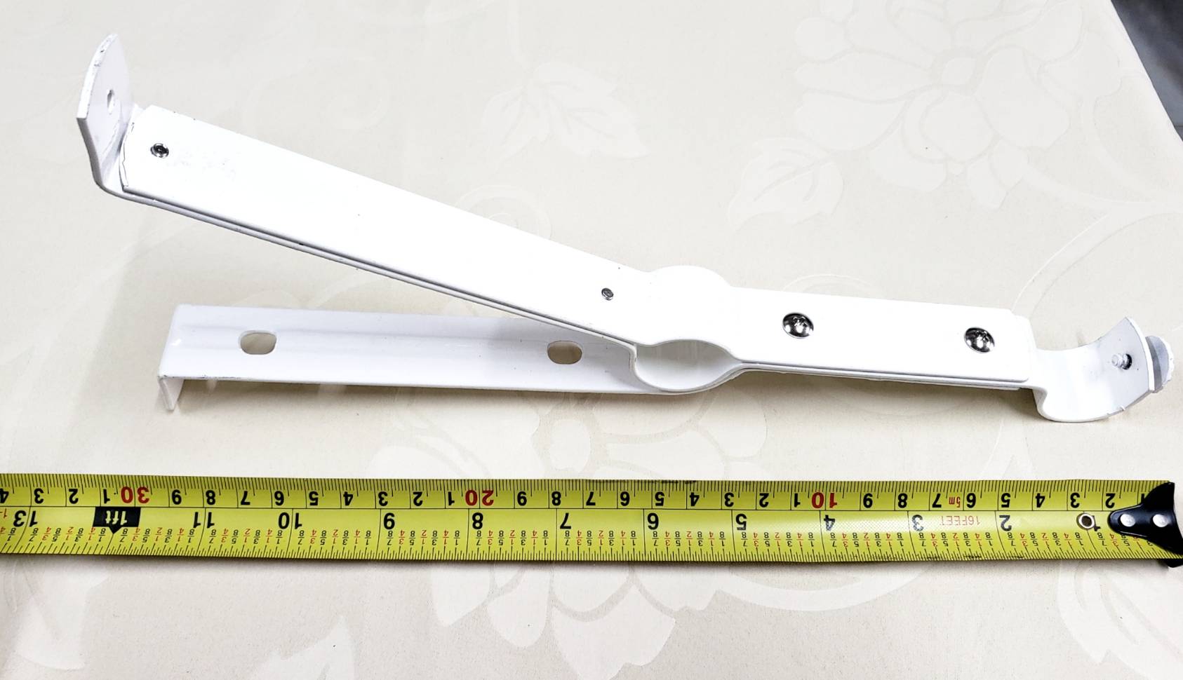 ขาราง2ชั้น ขนาด 30 cm. สีขาว(ยาวพิเศษ)(ใส่รางผ้าม่านได้2ราง) (ราคาต่อ1ชิ้น)แบบยื่นตาไก่