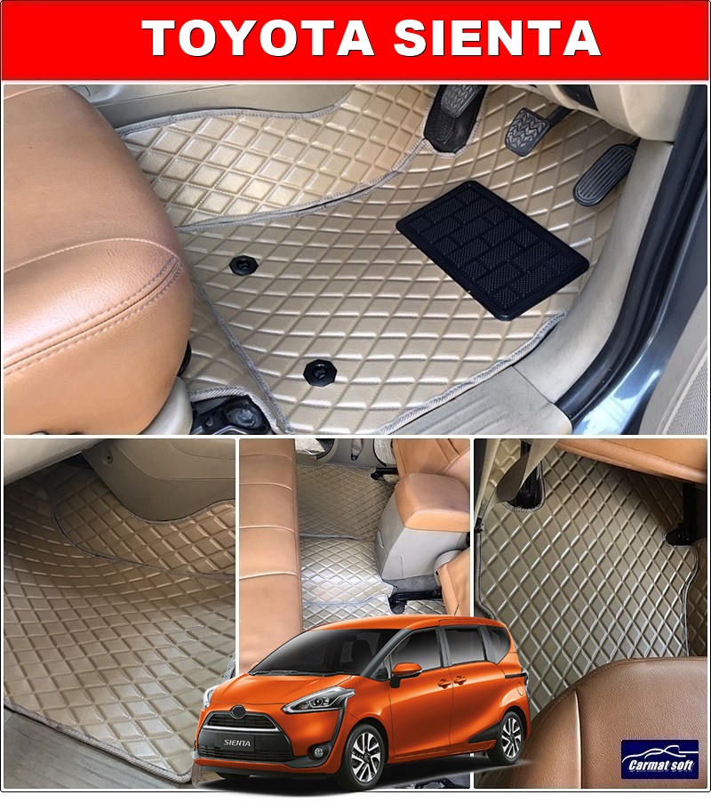 พรมปูพื้นรถยนต์TOYOTA SIENTA ลายDIAMOND เต็มคัน