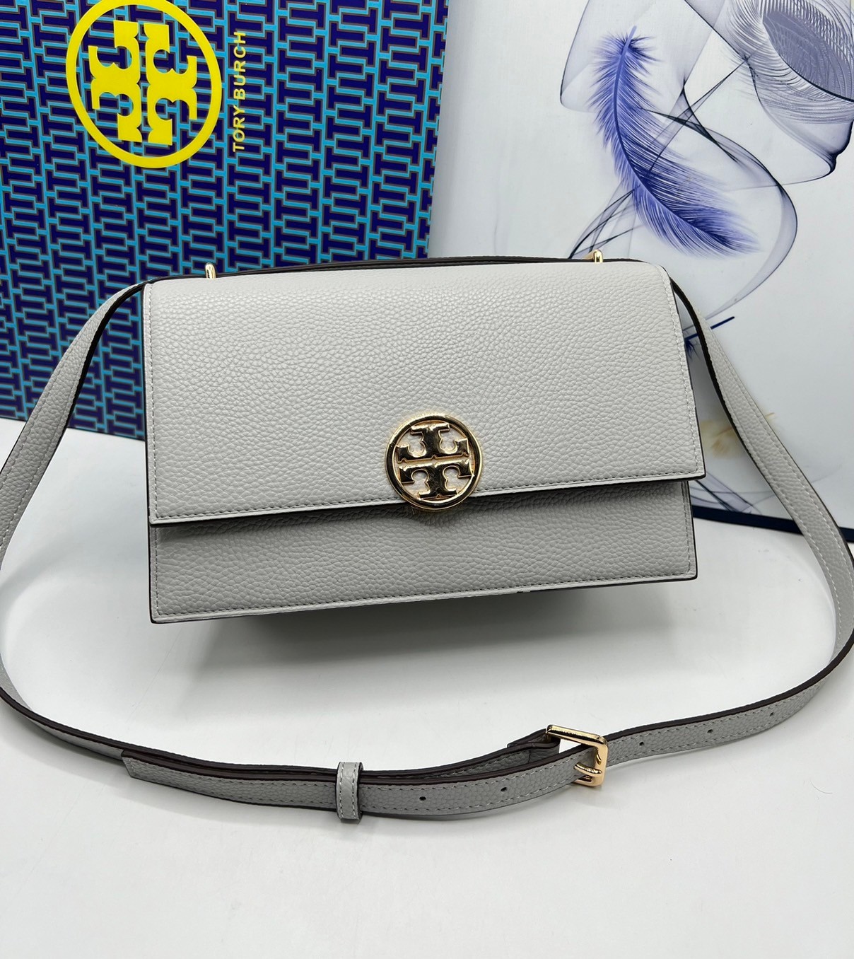 TORY BURCH MILLER LEATHER SHOULDER BAG กระเป๋าสะพายสวยหรู ผู้ดีทุกสี สายถอดได้ ถือเป็นคลัชได้ เกรดออริ สลับแท้ 1:1 ใช้งานต่างประเทศได้