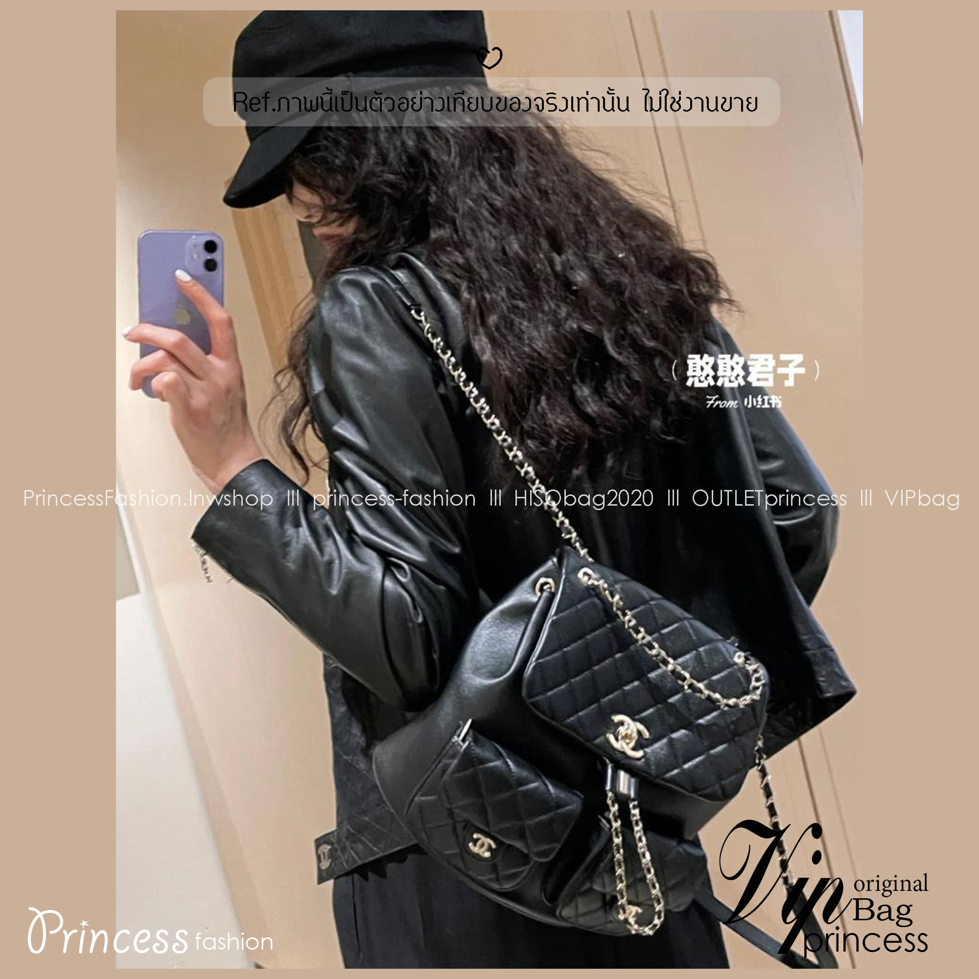 ORI หนังแท้ | Chanel Duma Backpack กระเป๋าเป้ไซส์มินิ น่ารักน่าใช้สุดๆ ไอเท็มยอดฮิต รูปทรงทันสมัย ดีเทลความสวยมากมาย