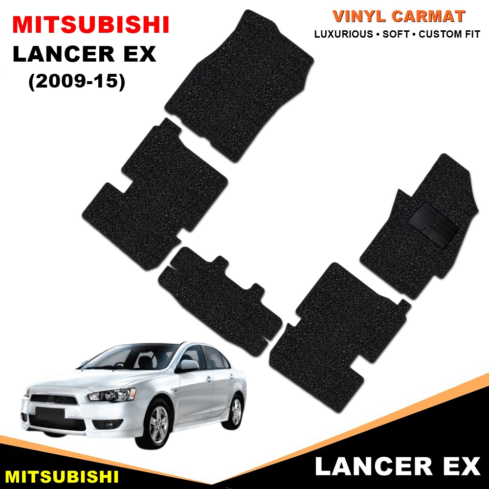 พรมดักฝุ่นไวนิล MITSUBISHI LANCER EX 2009-15 หนานุ่ม หรูหรา เข้ารูป 5ชิ้น (พร้อมส่ง)