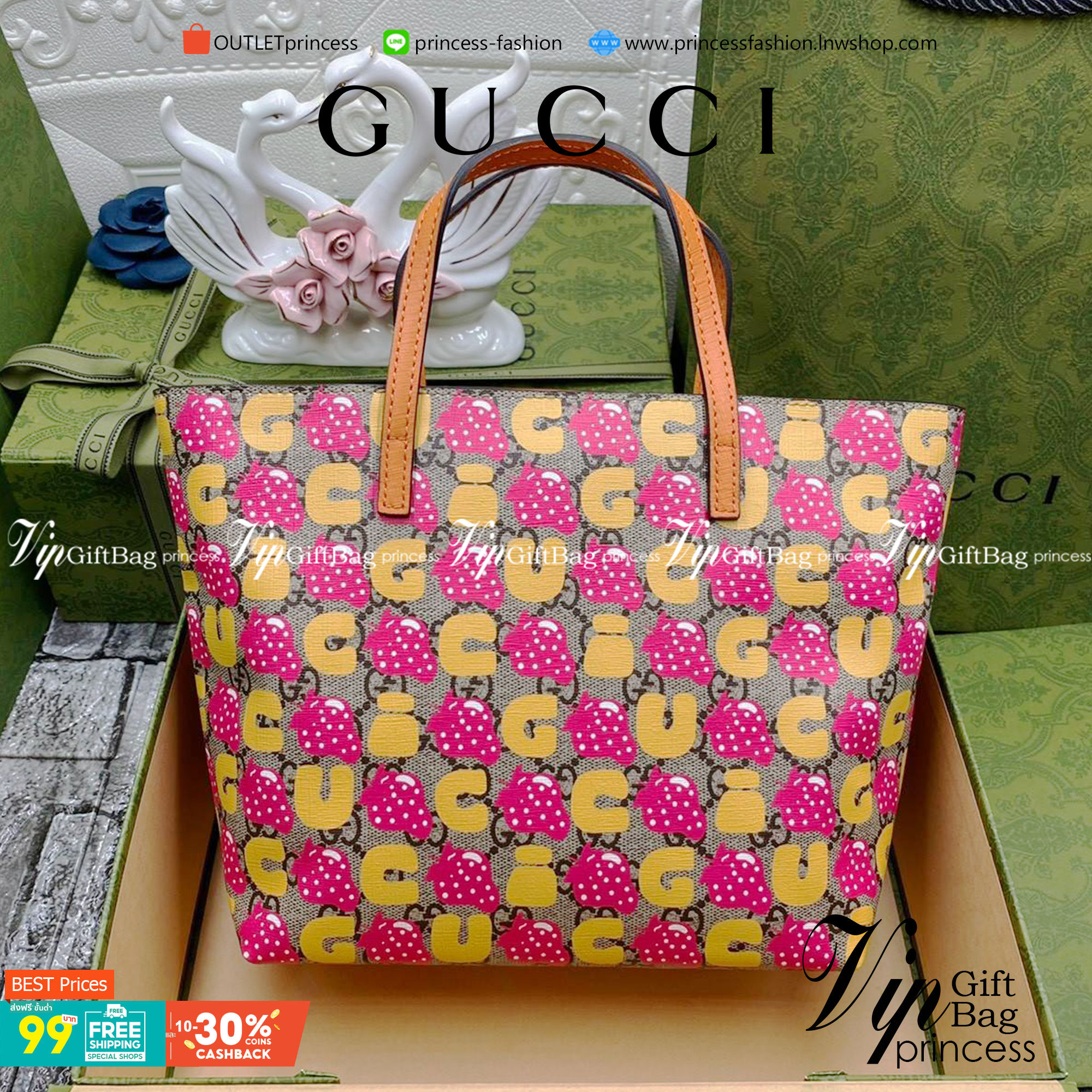 VIP 】Animal-Friendly Gucci Kid Tote Bag งานหนังแท้ทรงตั้งสวย ขนาดกะทัดรัด จุของได้เยอะ ใช้ได้ทั้งเด็กและผู้ใหญ่ น่ารักมากค่ะ **รุ่นขายดีตลอดกาล**